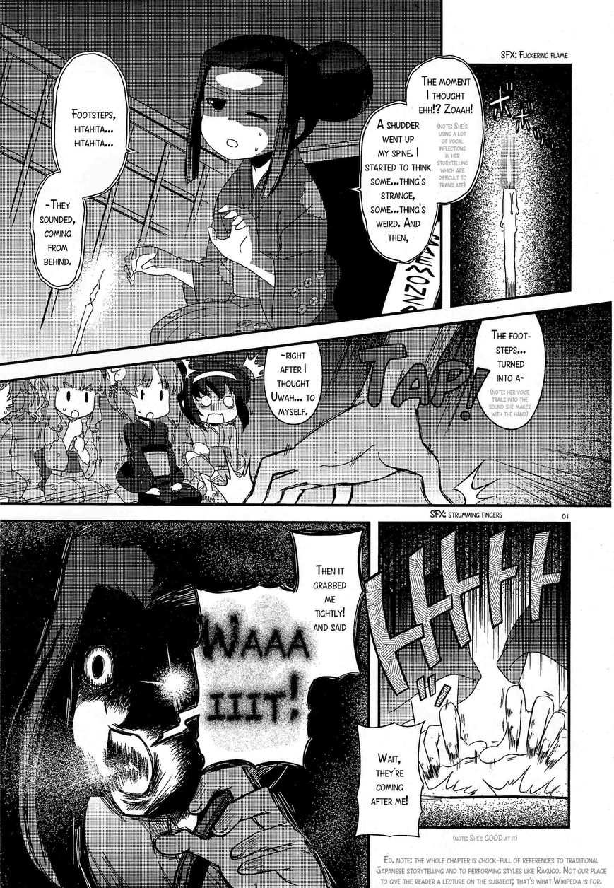 Girls & Panzer - Motto Love Love Sakusen desu! Chapter 29 page 1 - Chapter 29 : A Cool Midsummer Evening! It's the Ghost Story Meeting!
