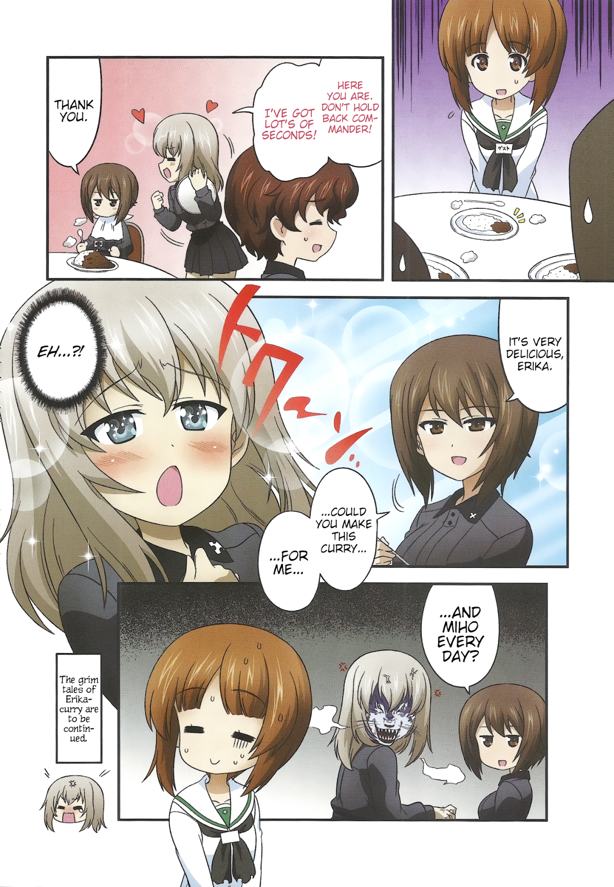 Girls & Panzer - Motto Love Love Sakusen desu! Chapter 52 page 4 - Chapter 52: It is Erika-curry Day! & It's Kuromorimine's Big Break!