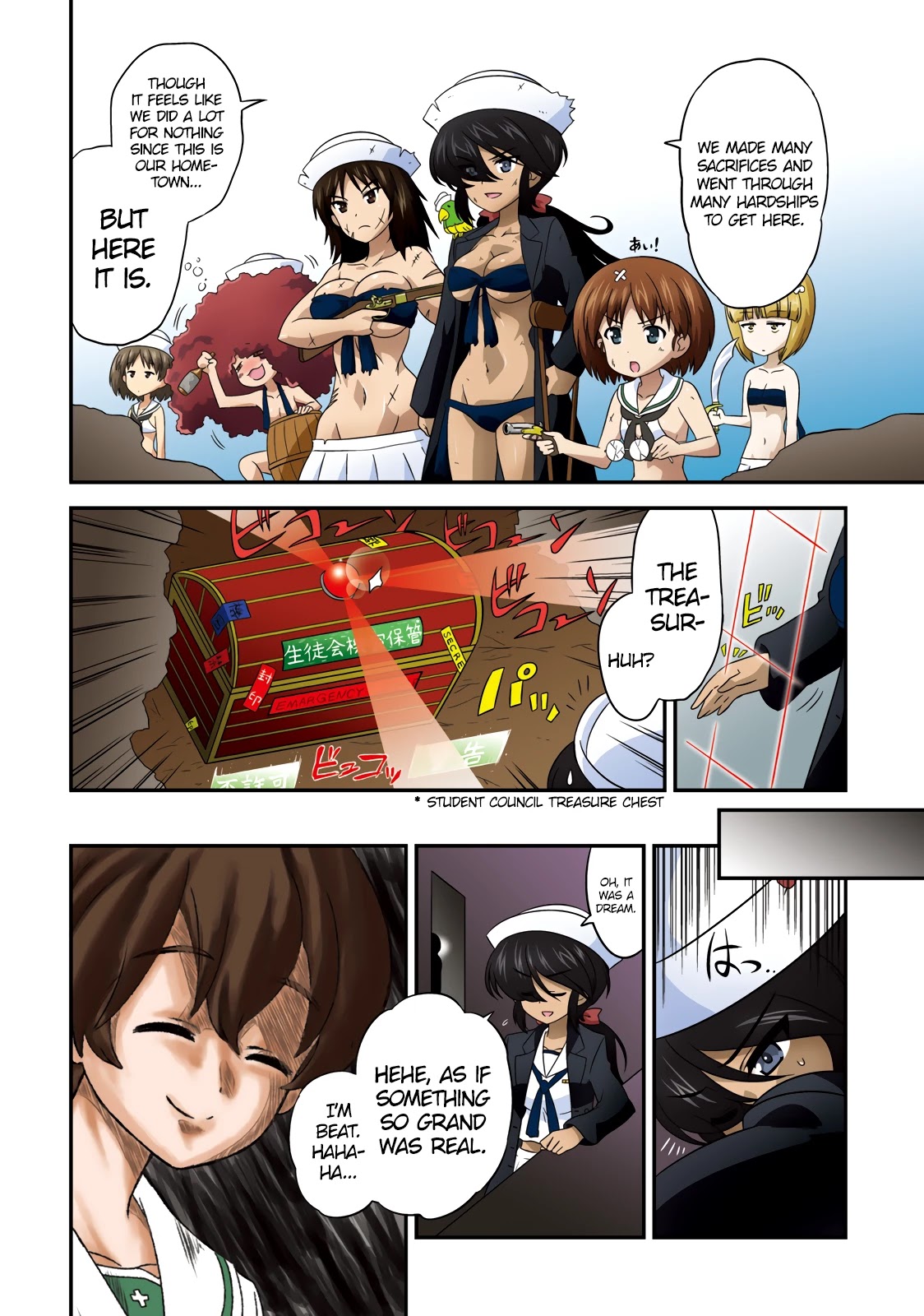 Girls & Panzer - Motto Love Love Sakusen desu! Chapter 57 page 4 - Chapter 57: It's... a Treasure Island? & It's important to watch your step!
