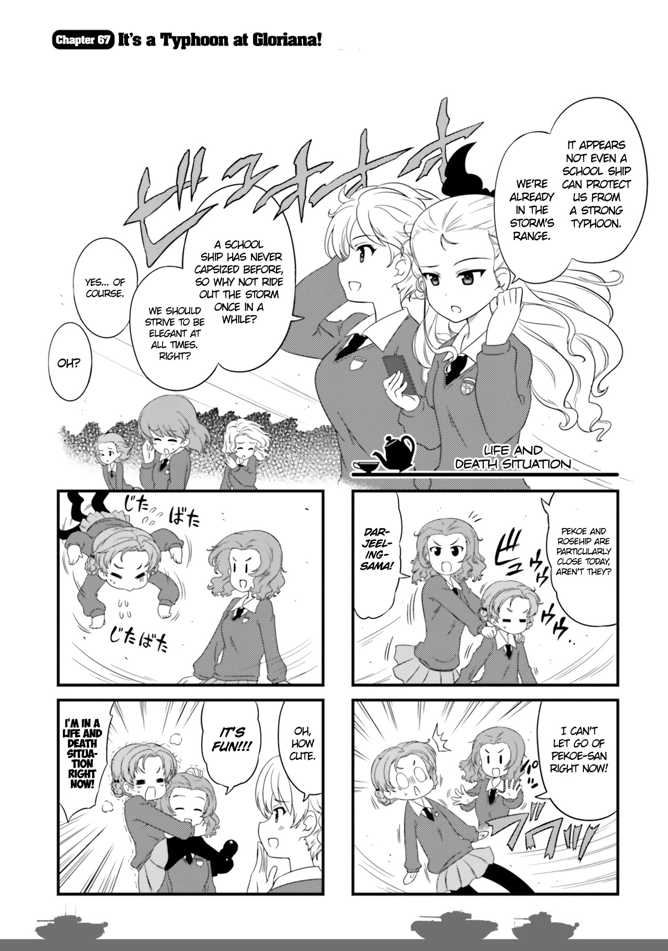 Girls & Panzer - Motto Love Love Sakusen desu! Chapter 67 page 1 - Chapter 67: It's a Typhoon at Gloriana!