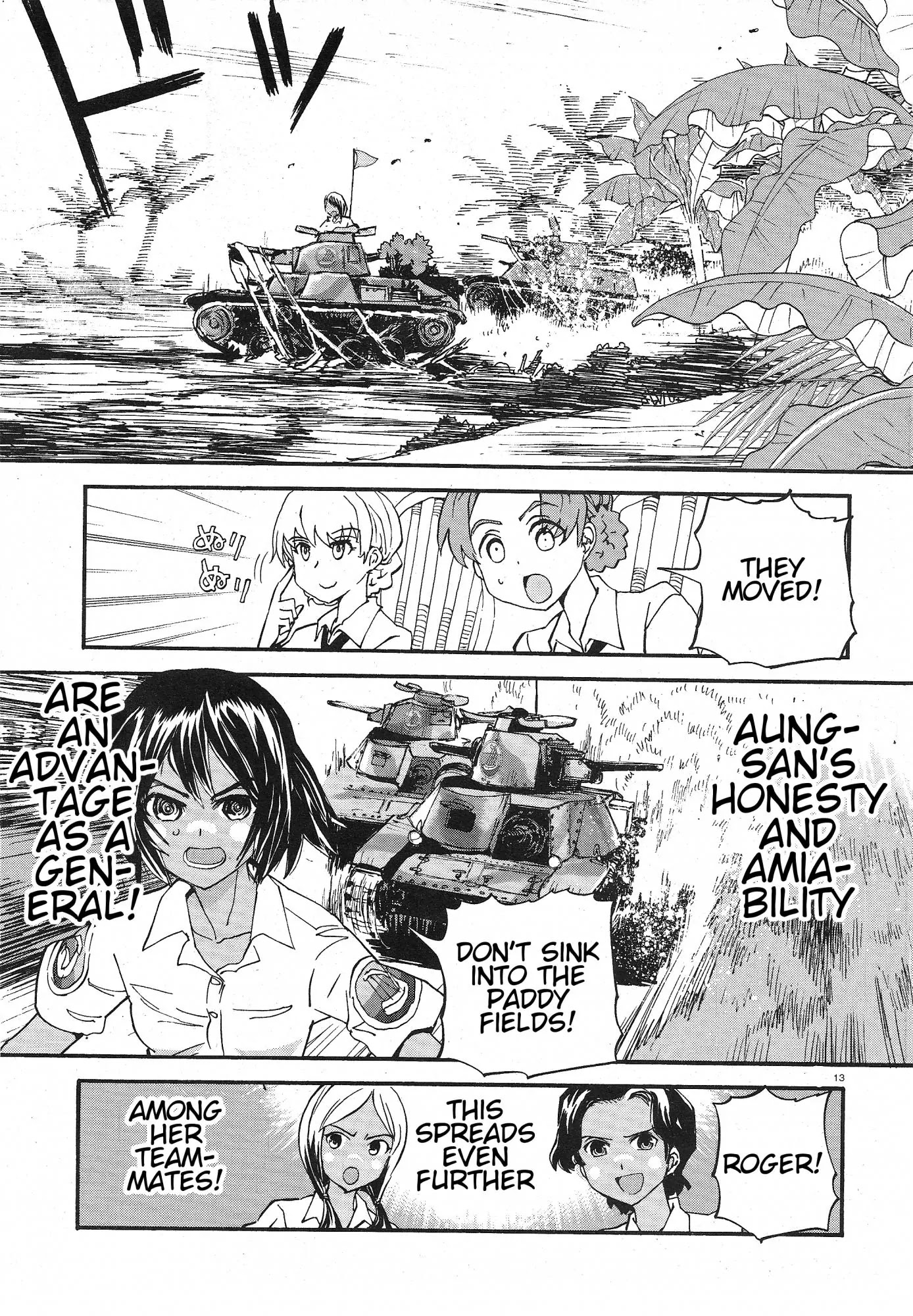 Girls & Panzer - Ribbon no Musha Chapter 14 page 13 - Chapter 14: Tategoto Highschool's Aung-san - Part 2