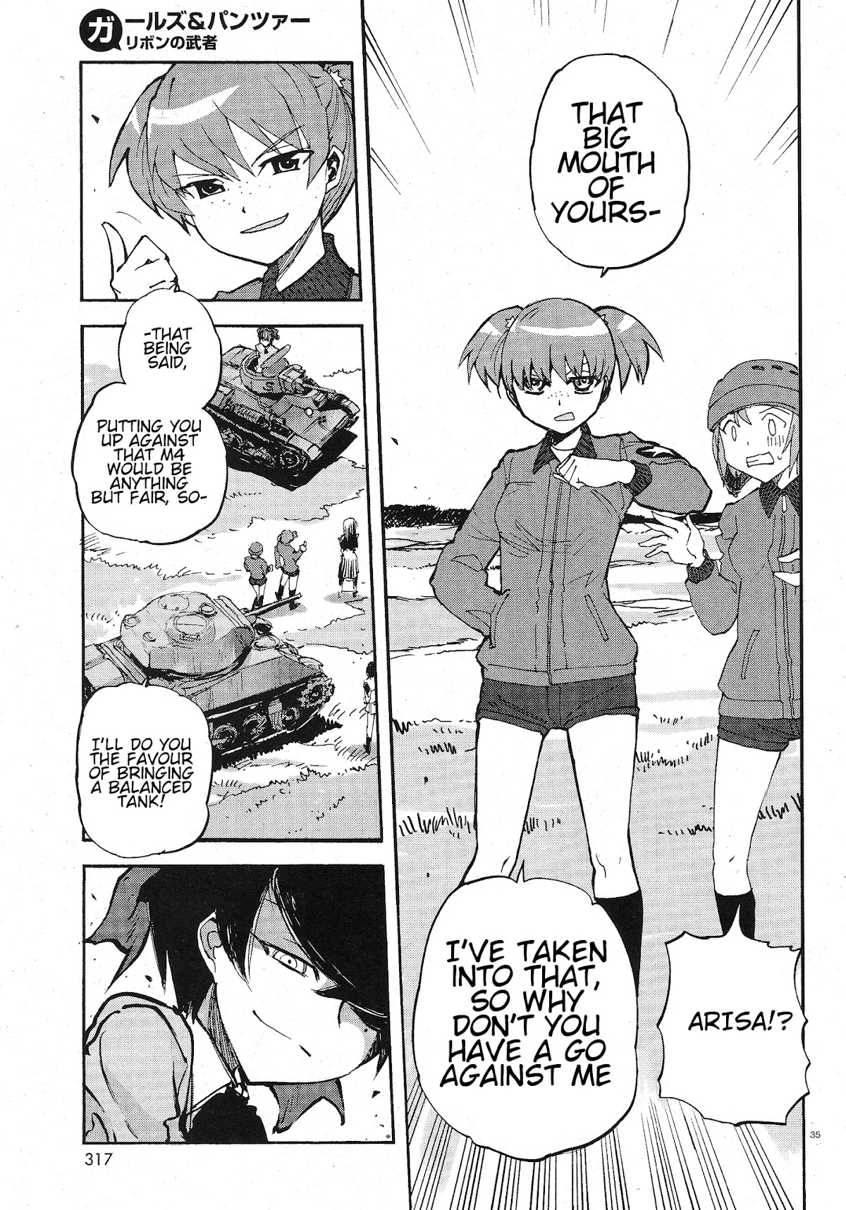 Girls & Panzer - Ribbon no Musha Chapter 2 page 35 - Chapter 2: The Two's Encounter