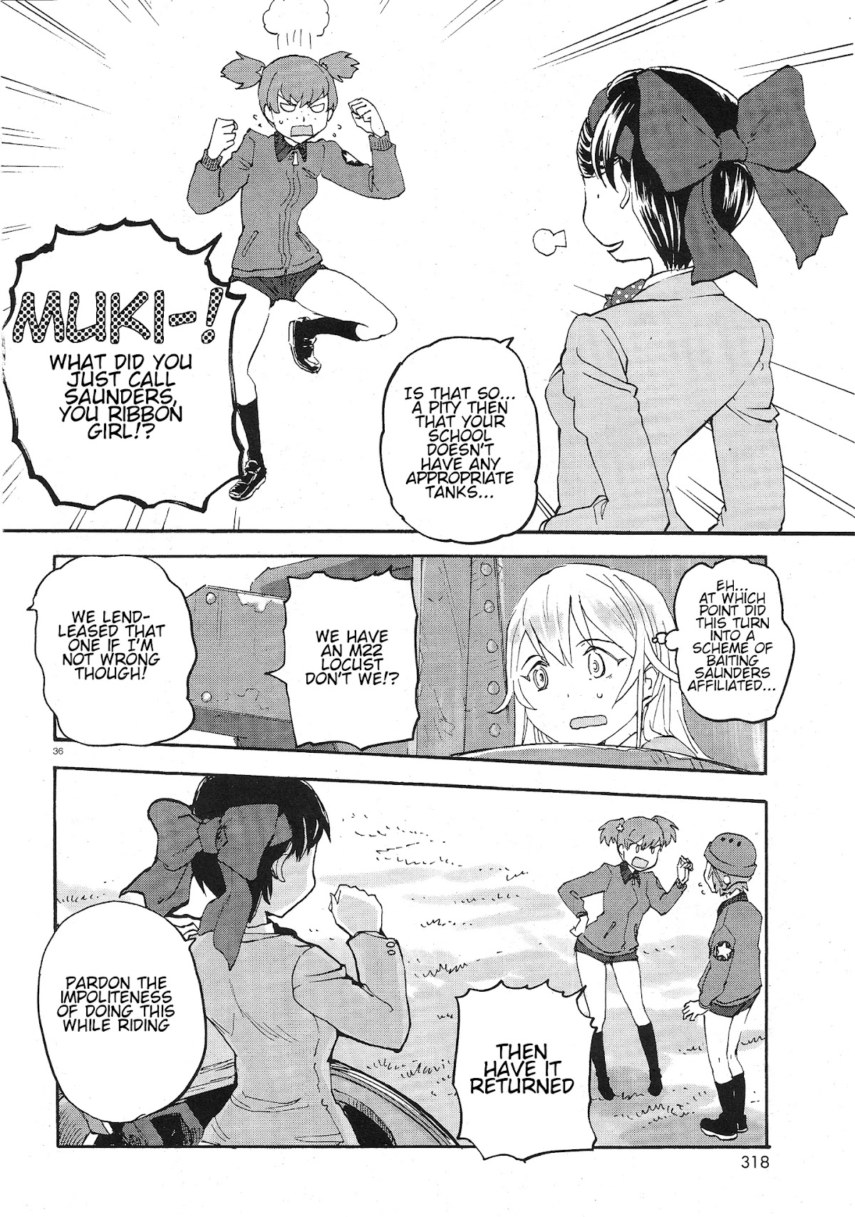 Girls & Panzer - Ribbon no Musha Chapter 2 page 36 - Chapter 2: The Two's Encounter