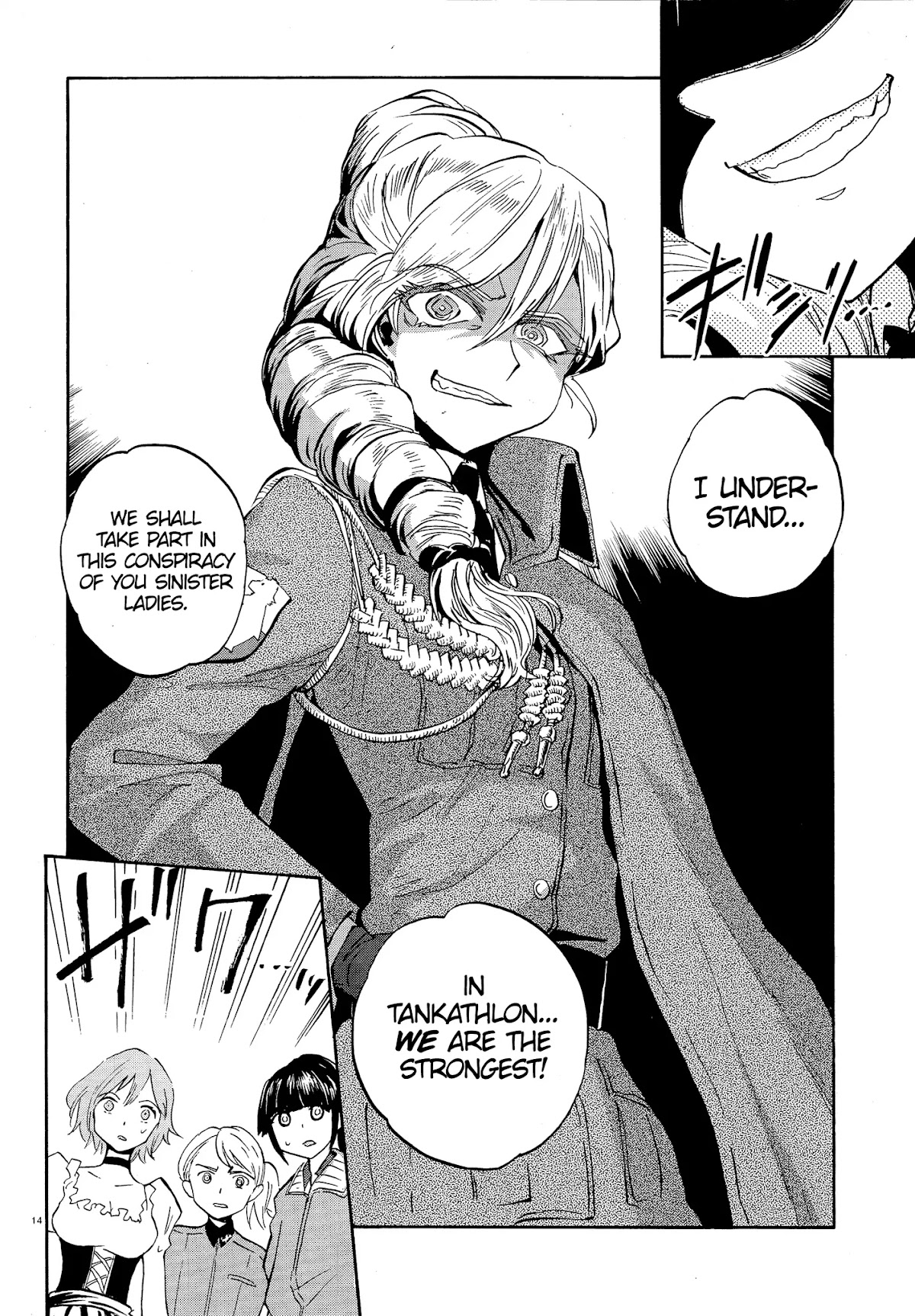 Girls & Panzer - Ribbon no Musha Chapter 22 page 14 - Chapter 22: Darjeeling's entry