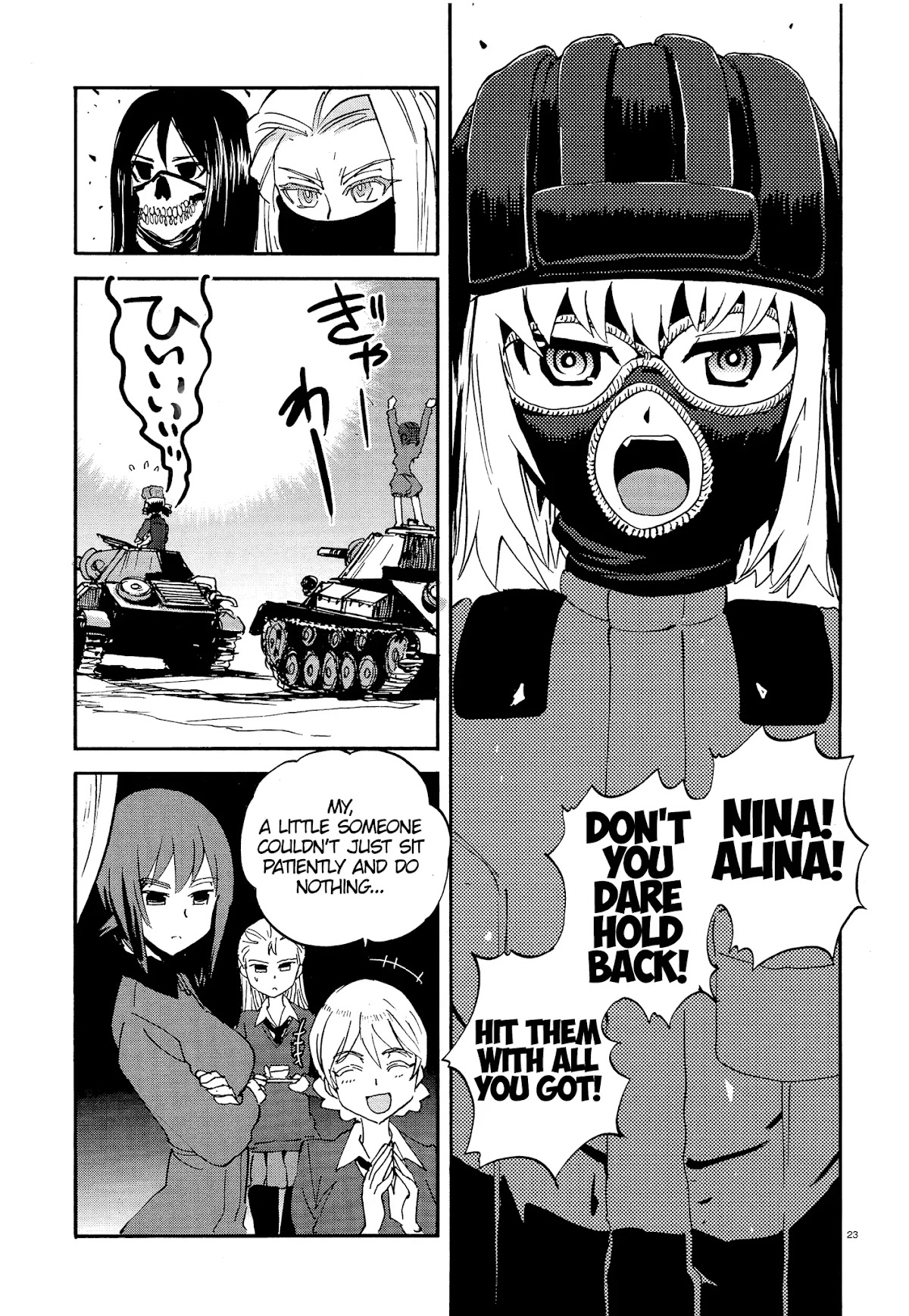 Girls & Panzer - Ribbon no Musha Chapter 25 page 23 - Chapter 25: Introducing the tanks!!