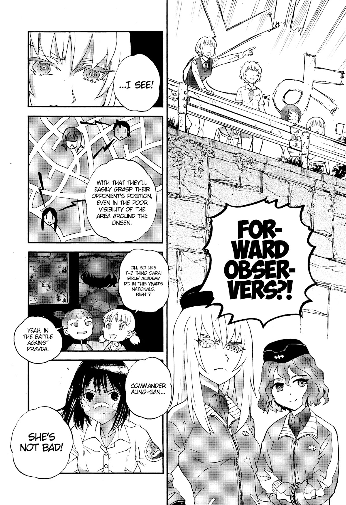 Girls & Panzer - Ribbon no Musha Chapter 28 page 22 - Chapter 28: Aung-san vs Nishizumi Mask!