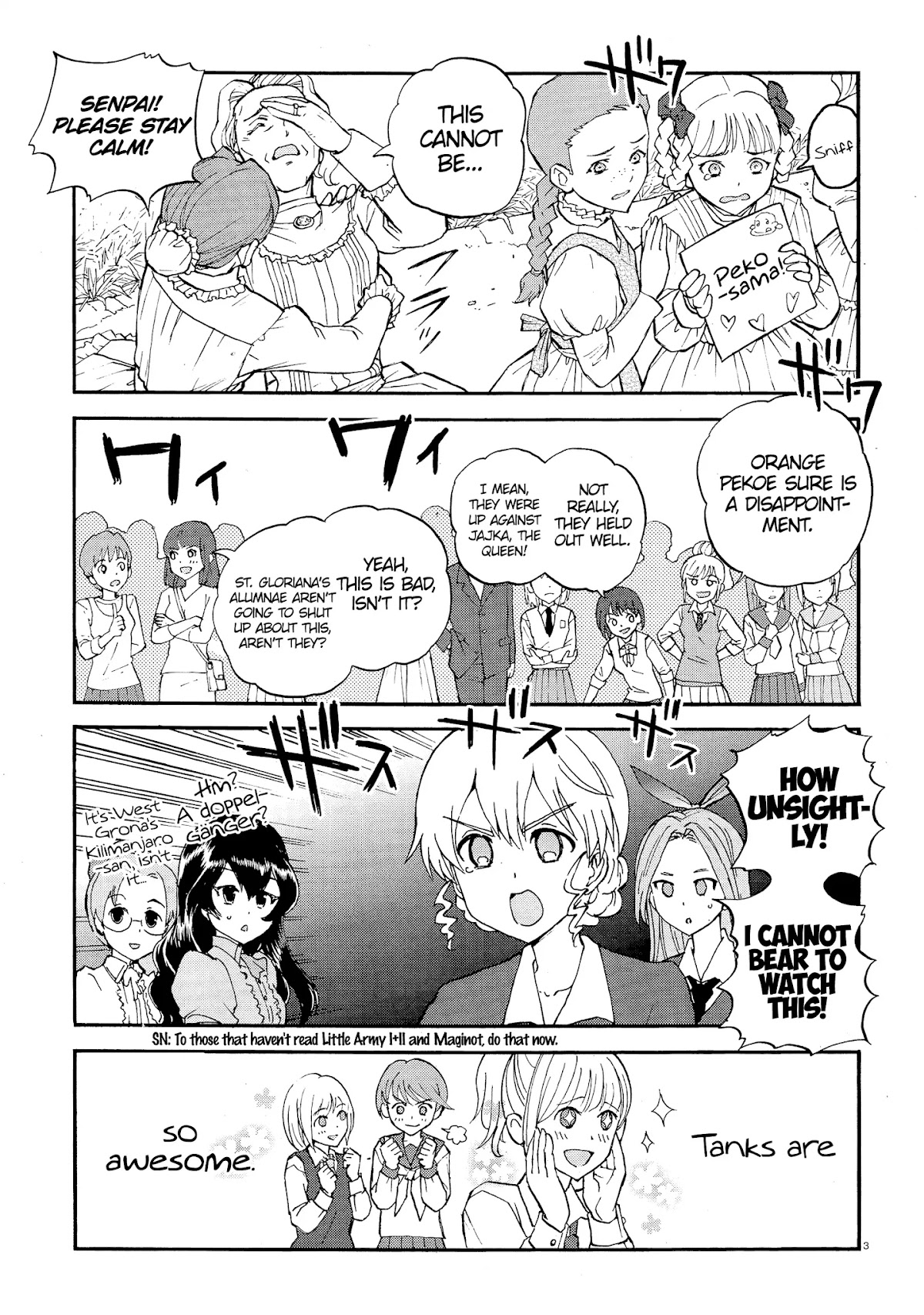 Girls & Panzer - Ribbon no Musha Chapter 28 page 3 - Chapter 28: Aung-san vs Nishizumi Mask!