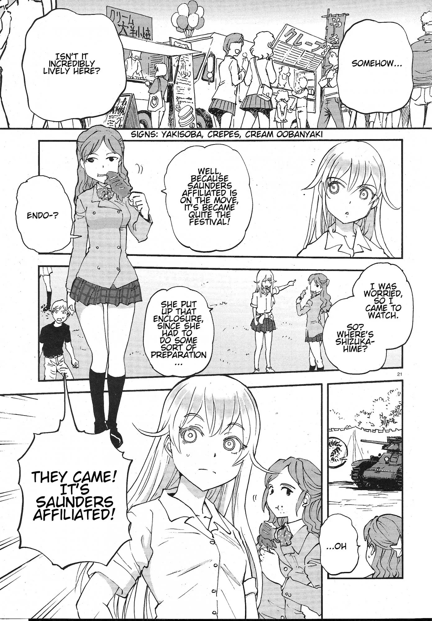 Girls & Panzer - Ribbon no Musha Chapter 3 page 21 - Chapter 3: The Two's Bit