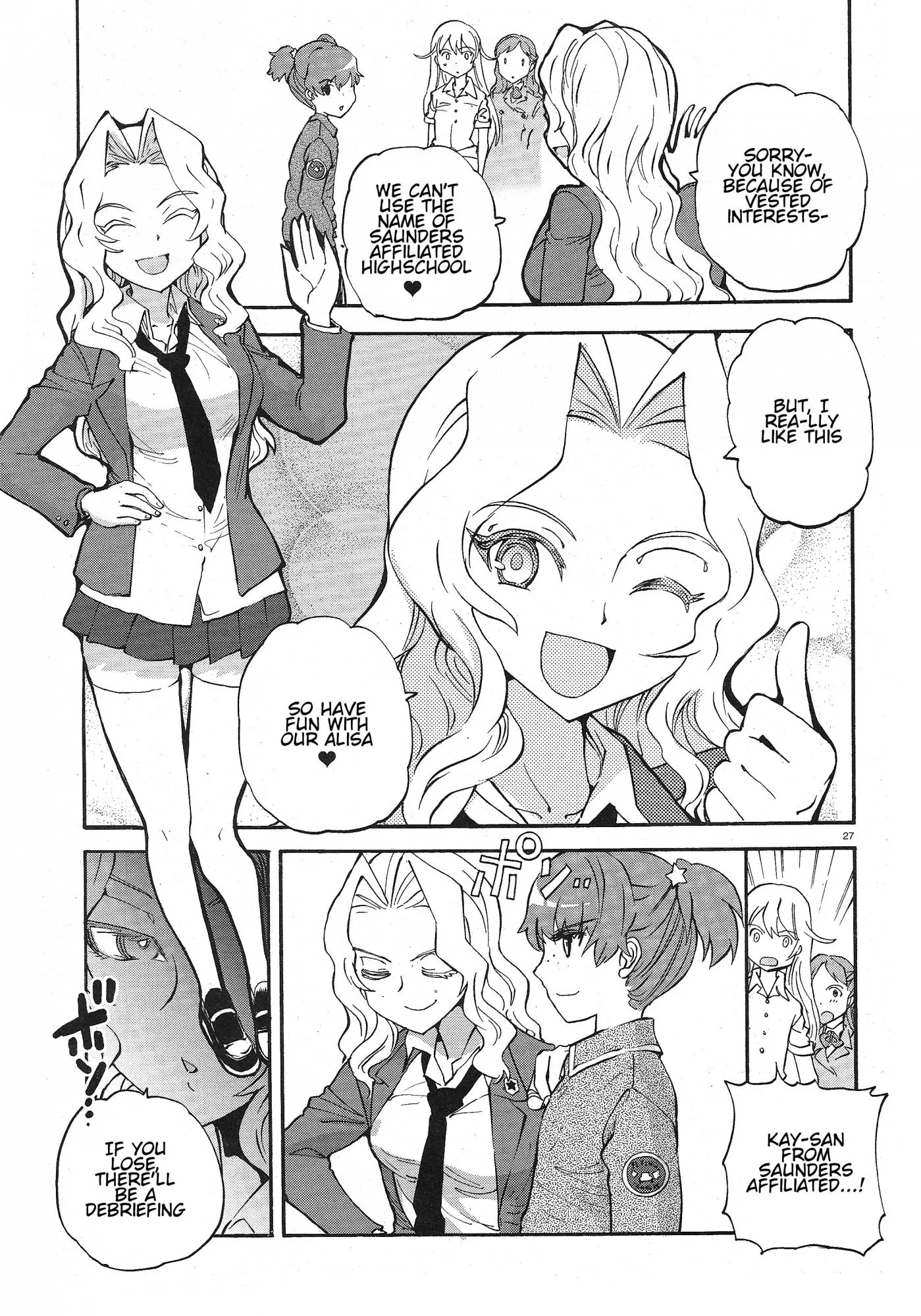 Girls & Panzer - Ribbon no Musha Chapter 3 page 27 - Chapter 3: The Two's Bit
