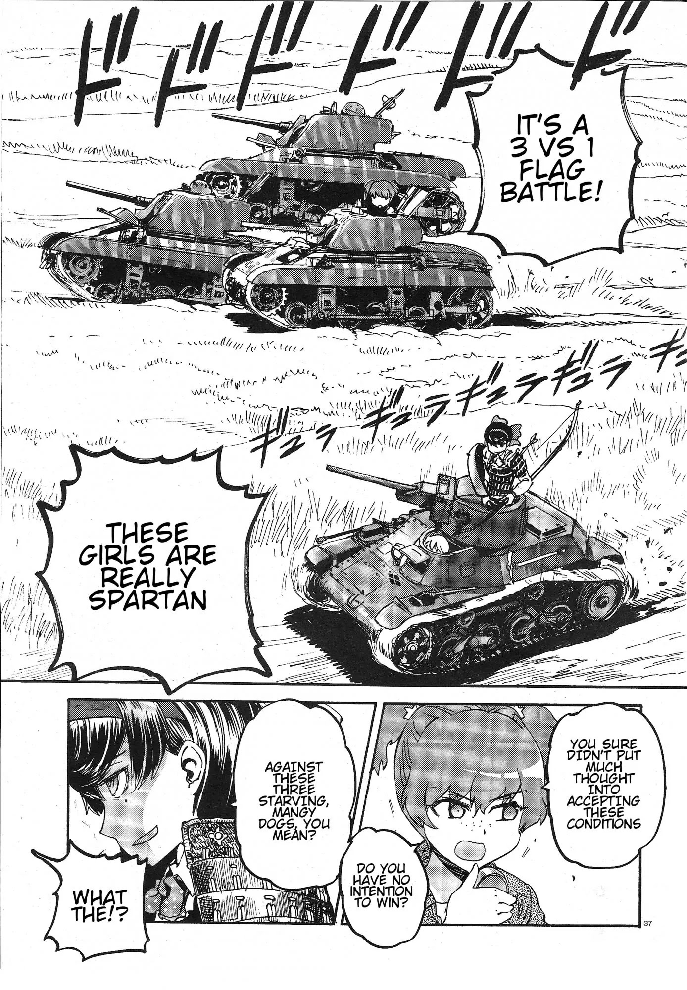 Girls & Panzer - Ribbon no Musha Chapter 3 page 36 - Chapter 3: The Two's Bit