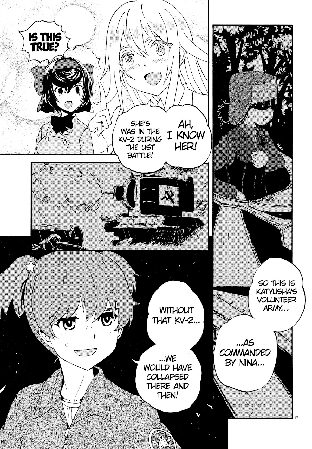 Girls & Panzer - Ribbon no Musha Chapter 31 page 17 - Chapter 31: Nina and Alina struggle hard