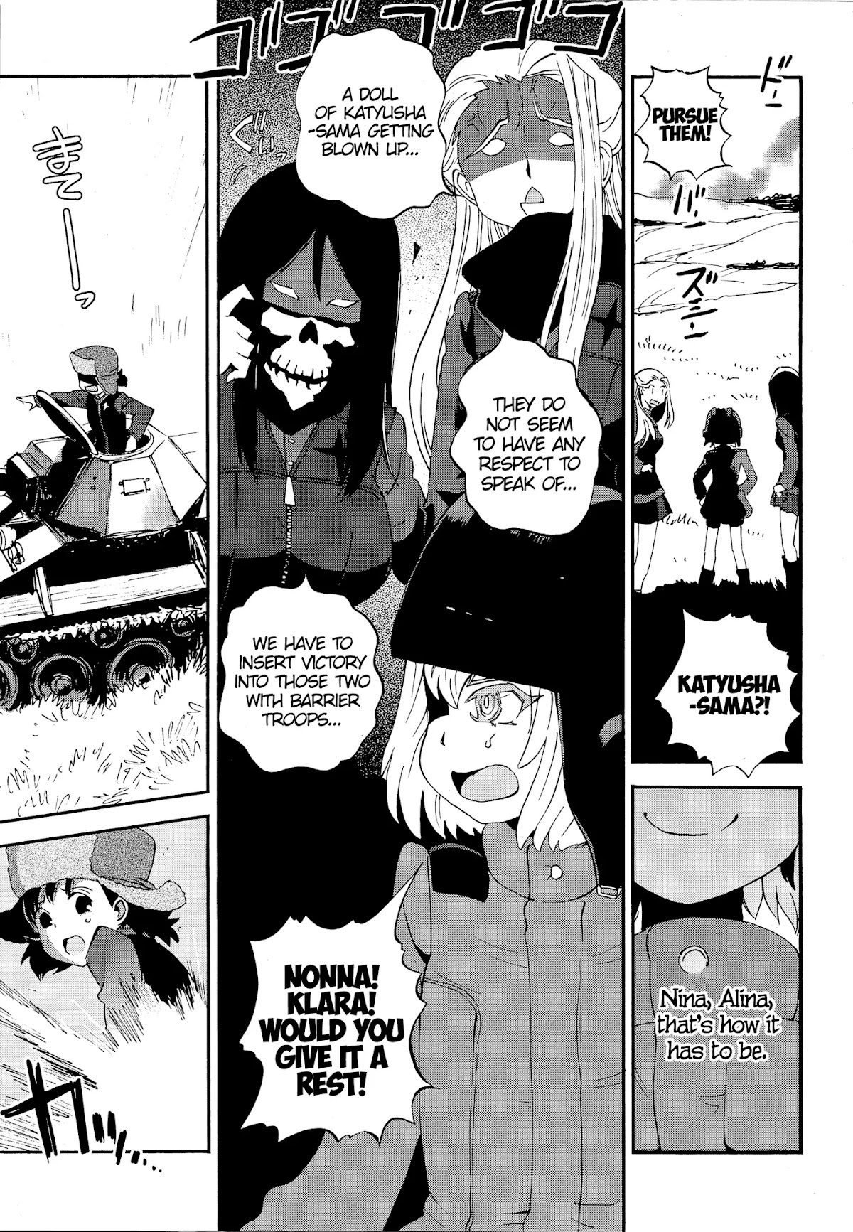 Girls & Panzer - Ribbon no Musha Chapter 31 page 35 - Chapter 31: Nina and Alina struggle hard