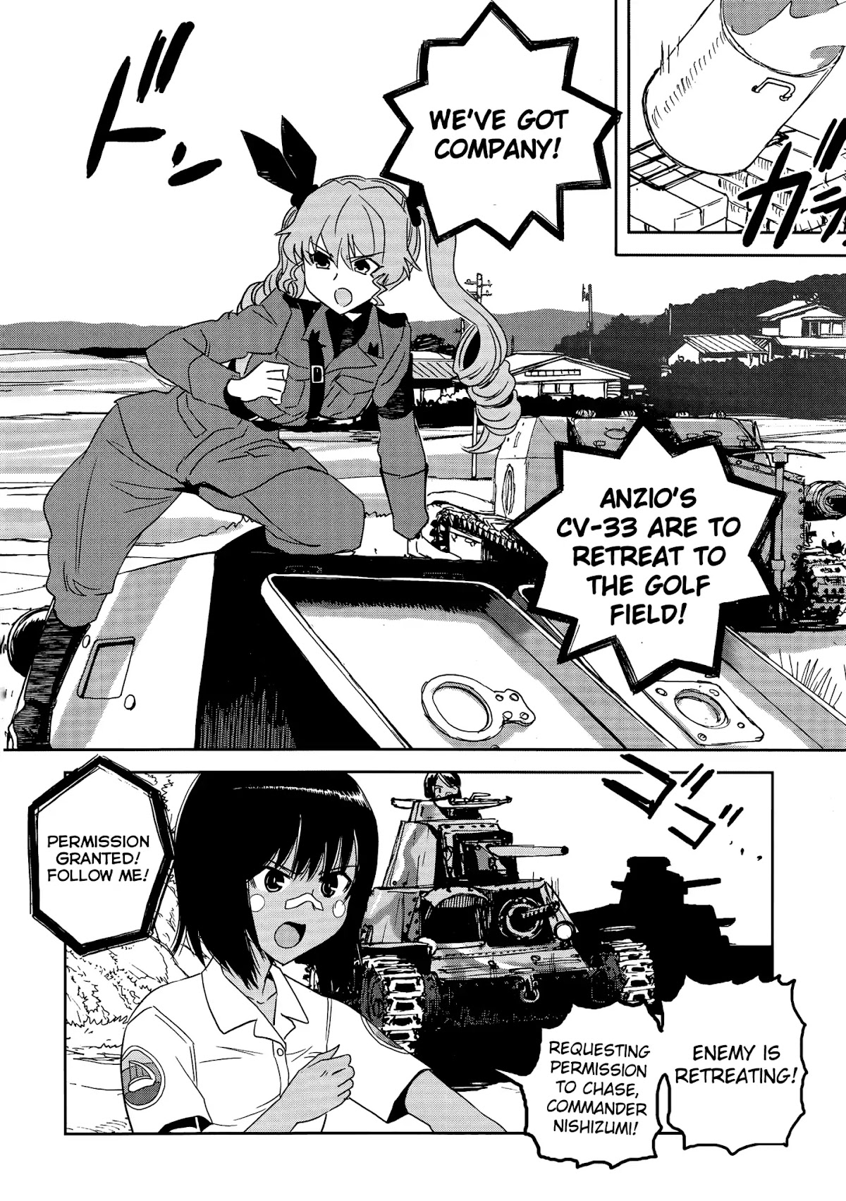 Girls & Panzer - Ribbon no Musha Chapter 35 page 10 - Chapter 35: The Death Match of Komoro (Part 2)