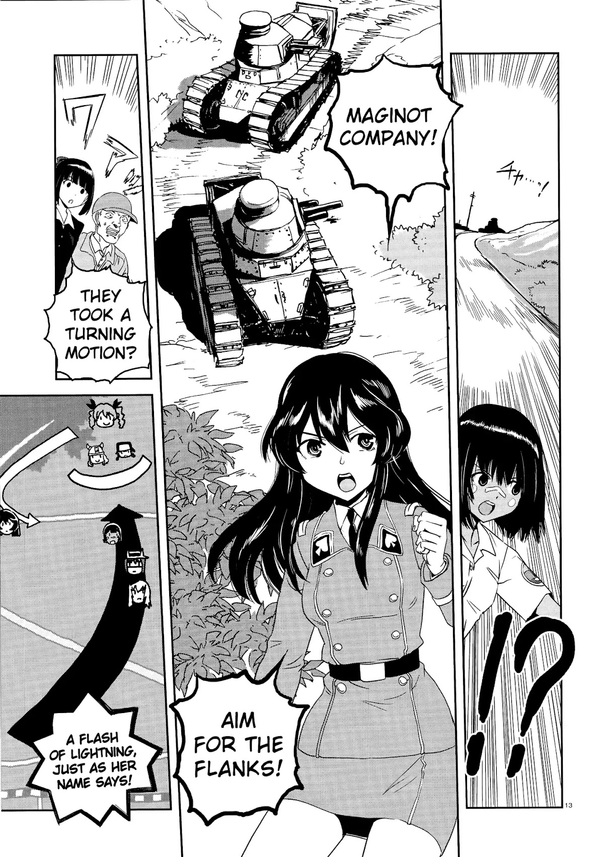 Girls & Panzer - Ribbon no Musha Chapter 35 page 13 - Chapter 35: The Death Match of Komoro (Part 2)