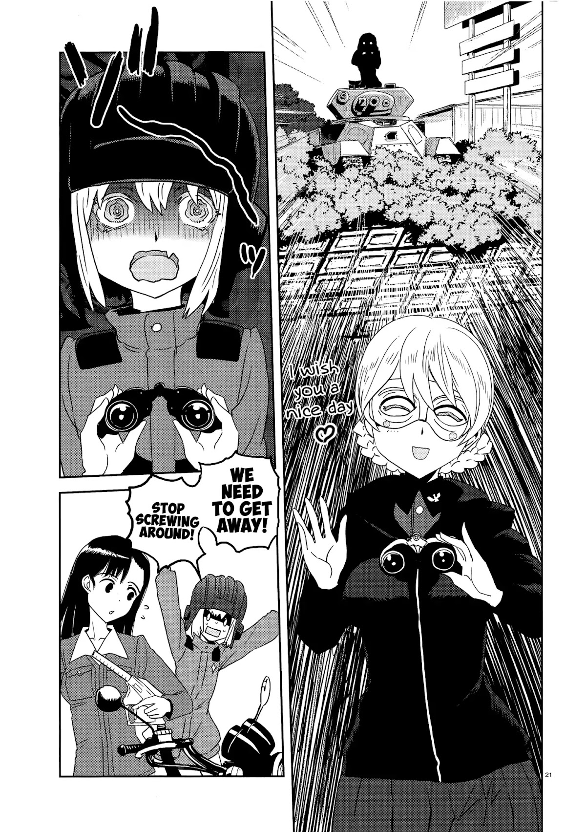 Girls & Panzer - Ribbon no Musha Chapter 35 page 21 - Chapter 35: The Death Match of Komoro (Part 2)