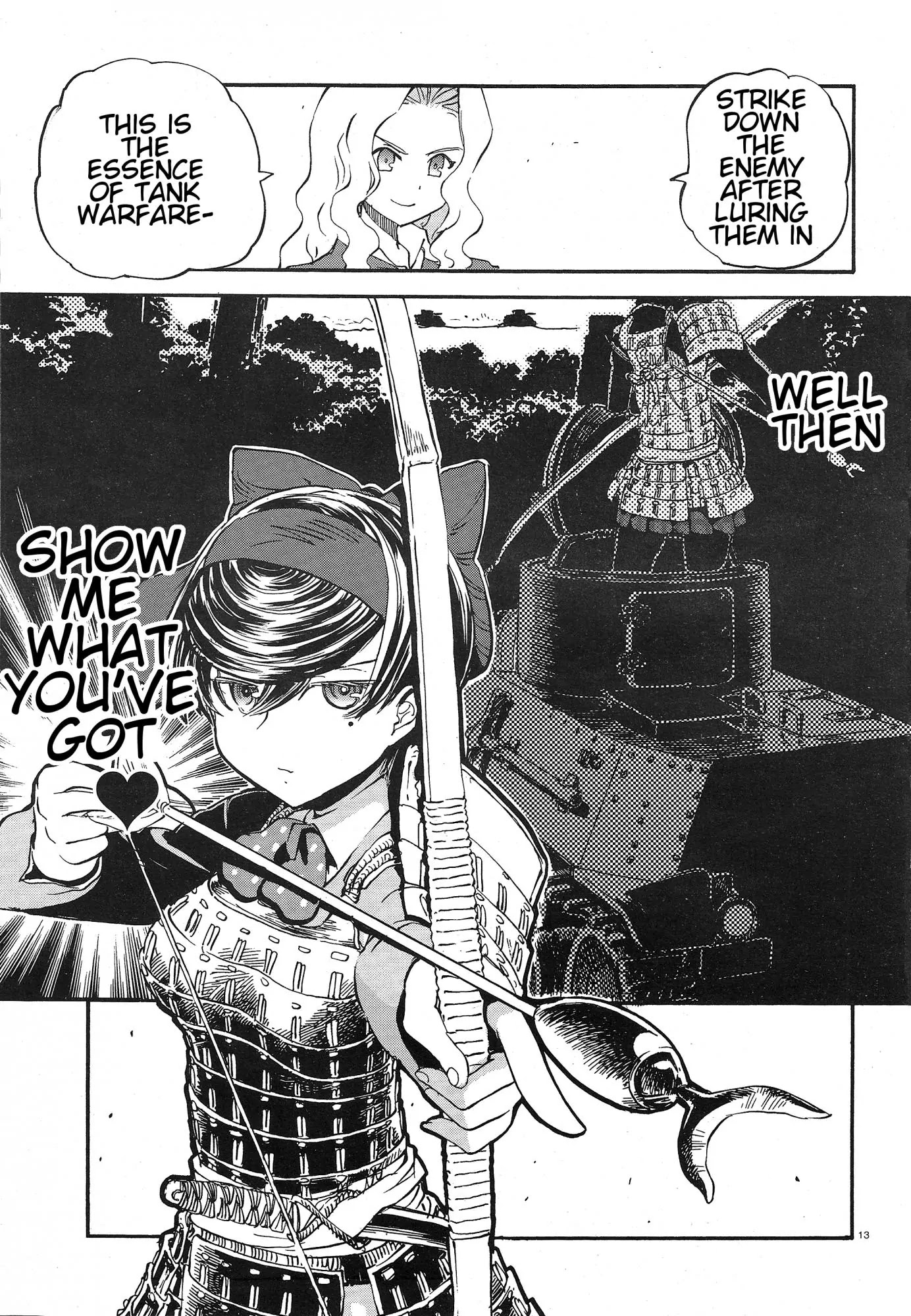 Girls & Panzer - Ribbon no Musha Chapter 4 page 13 - Chapter 4: Centipede Team, Move Out!