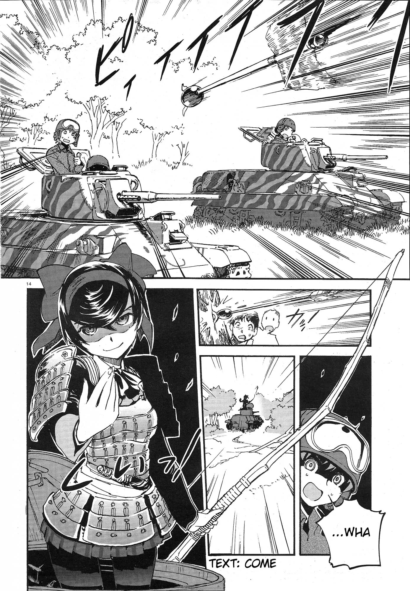 Girls & Panzer - Ribbon no Musha Chapter 4 page 14 - Chapter 4: Centipede Team, Move Out!