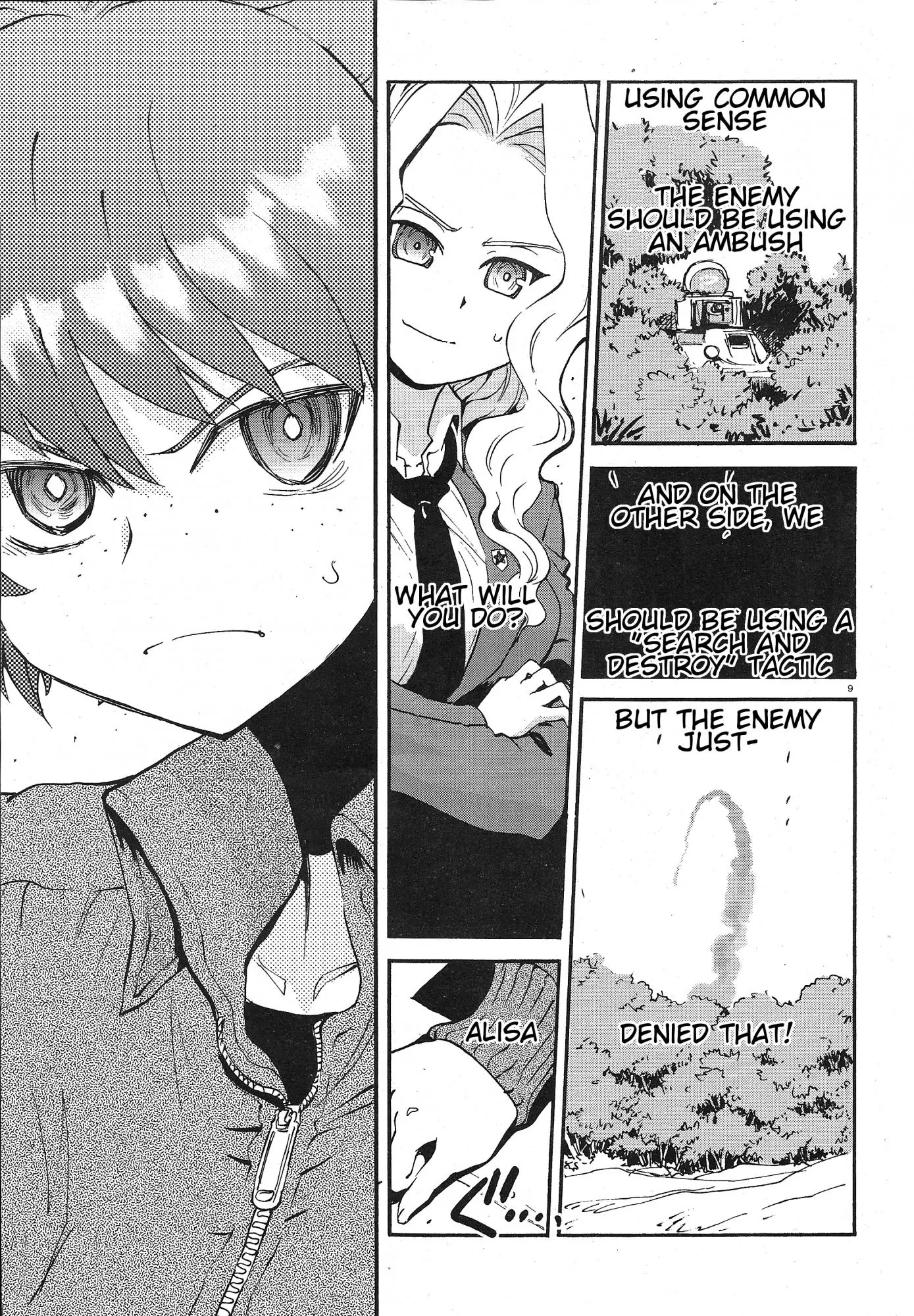Girls & Panzer - Ribbon no Musha Chapter 4 page 9 - Chapter 4: Centipede Team, Move Out!