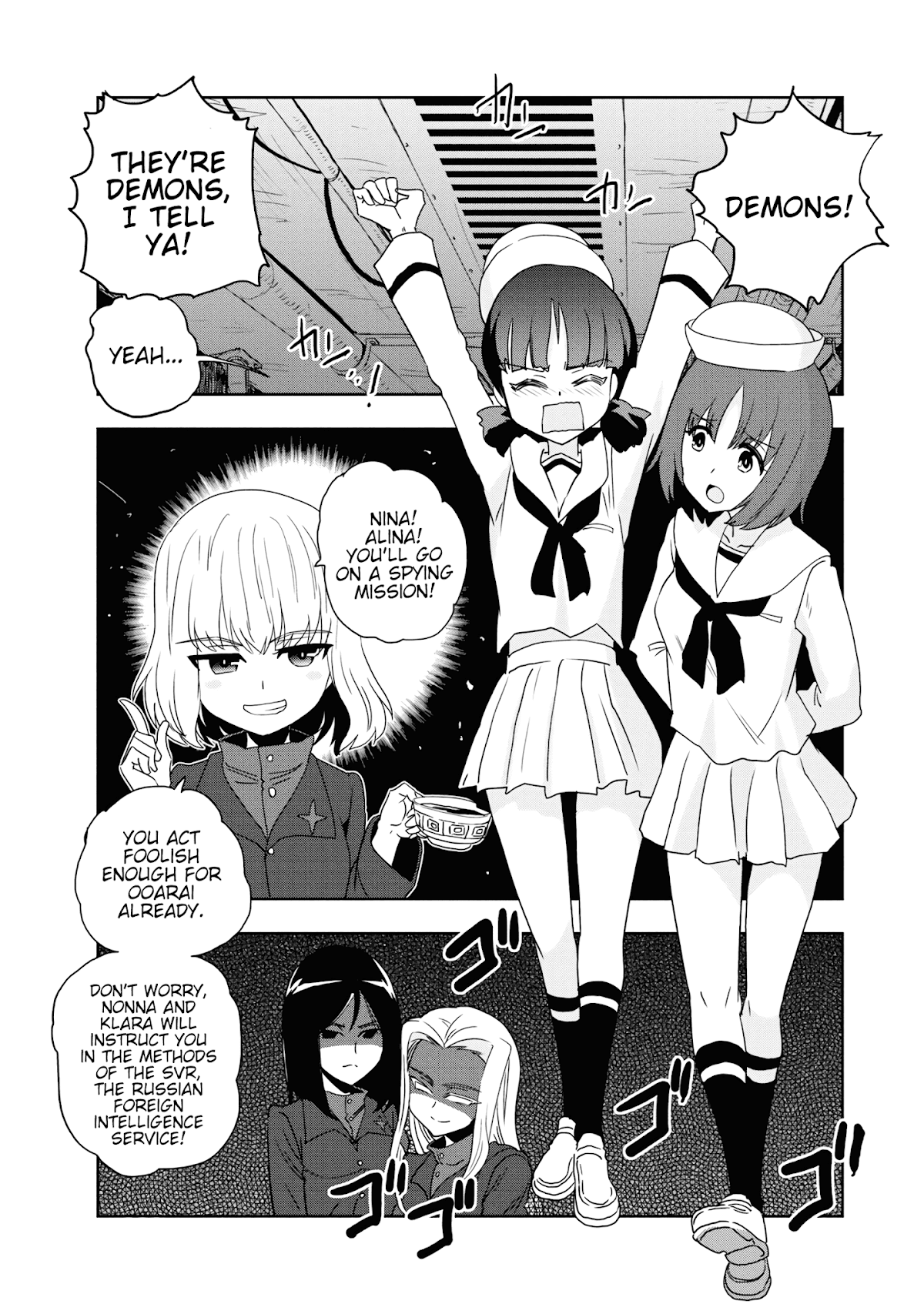 Girls & Panzer - Ribbon no Musha Chapter 54 page 10 - Chapter 54: Infiltrating the Ooarai Girls' Academy Ship (Part 2)