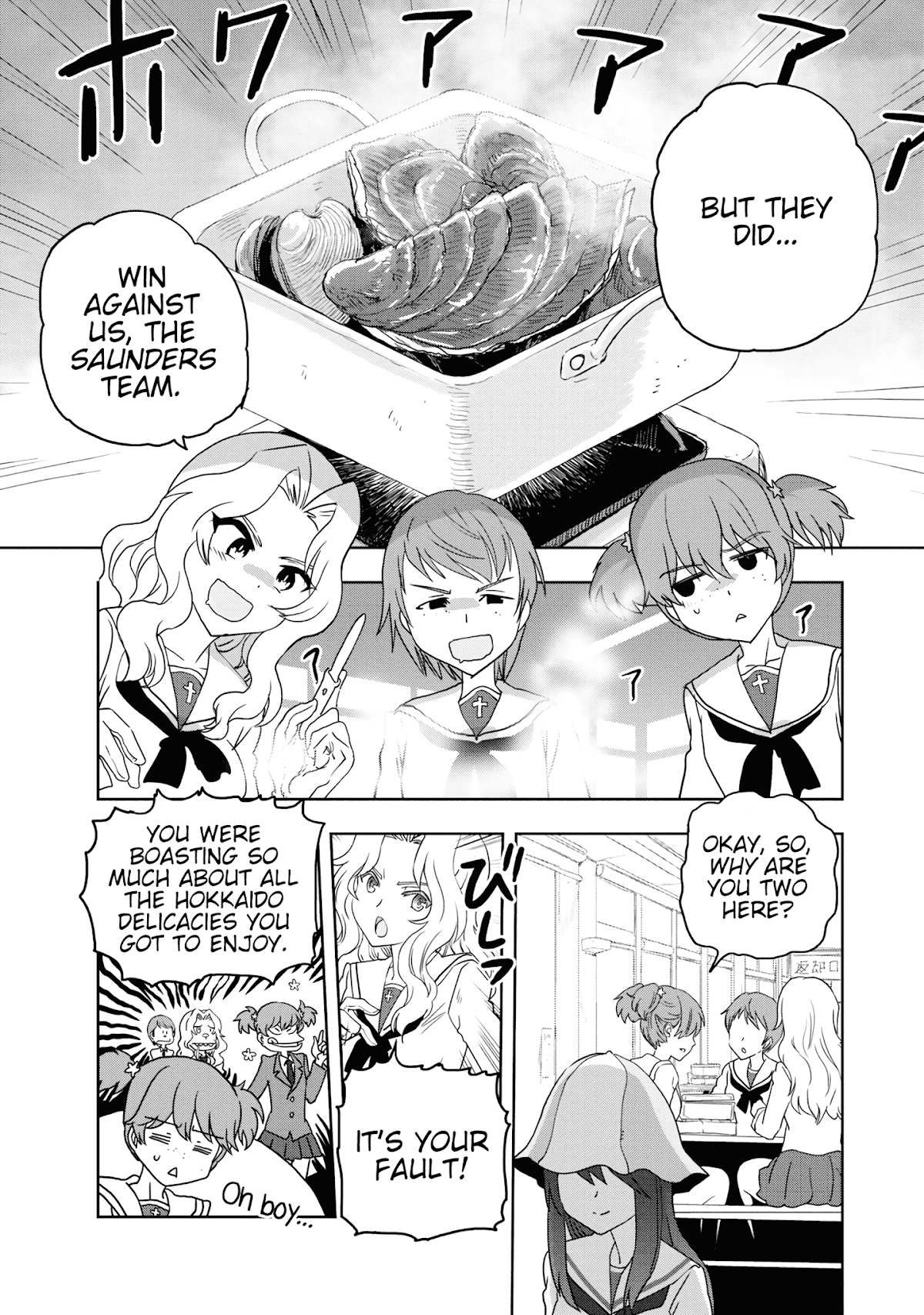 Girls & Panzer - Ribbon no Musha Chapter 54 page 16 - Chapter 54: Infiltrating the Ooarai Girls' Academy Ship (Part 2)