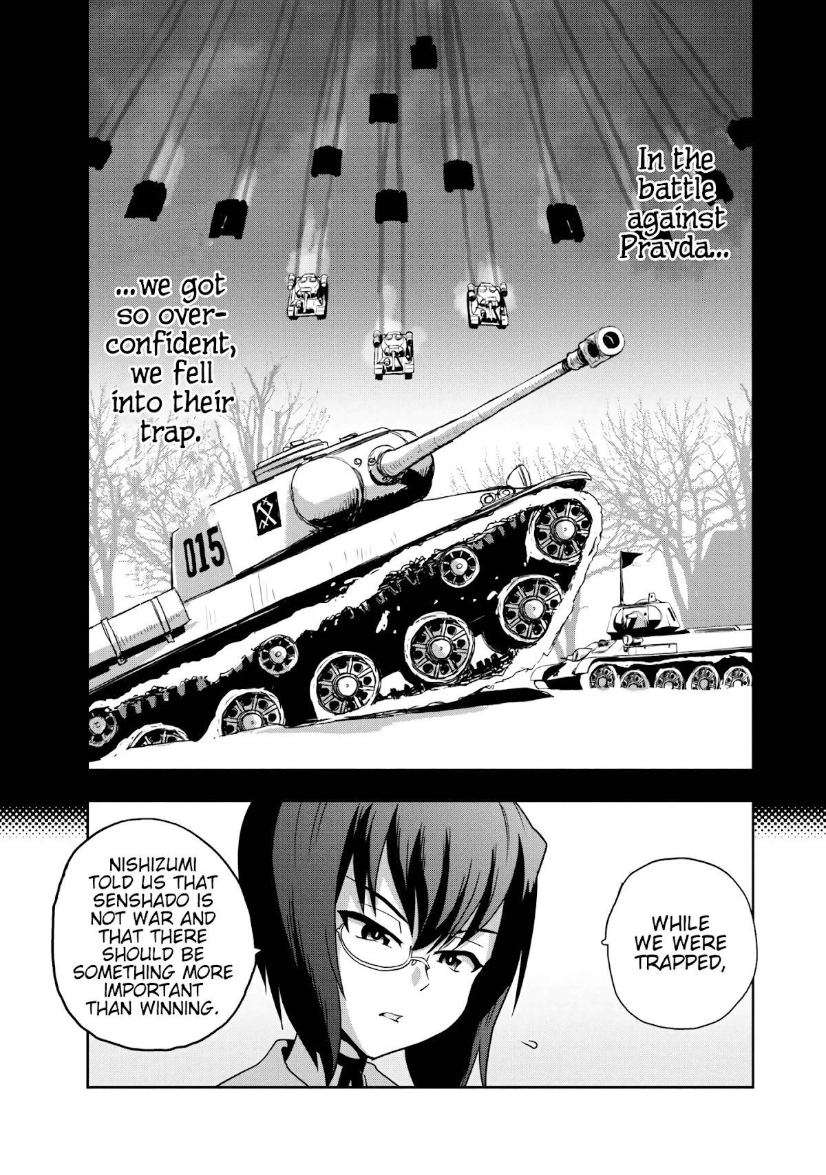 Girls & Panzer - Ribbon no Musha Chapter 54 page 20 - Chapter 54: Infiltrating the Ooarai Girls' Academy Ship (Part 2)