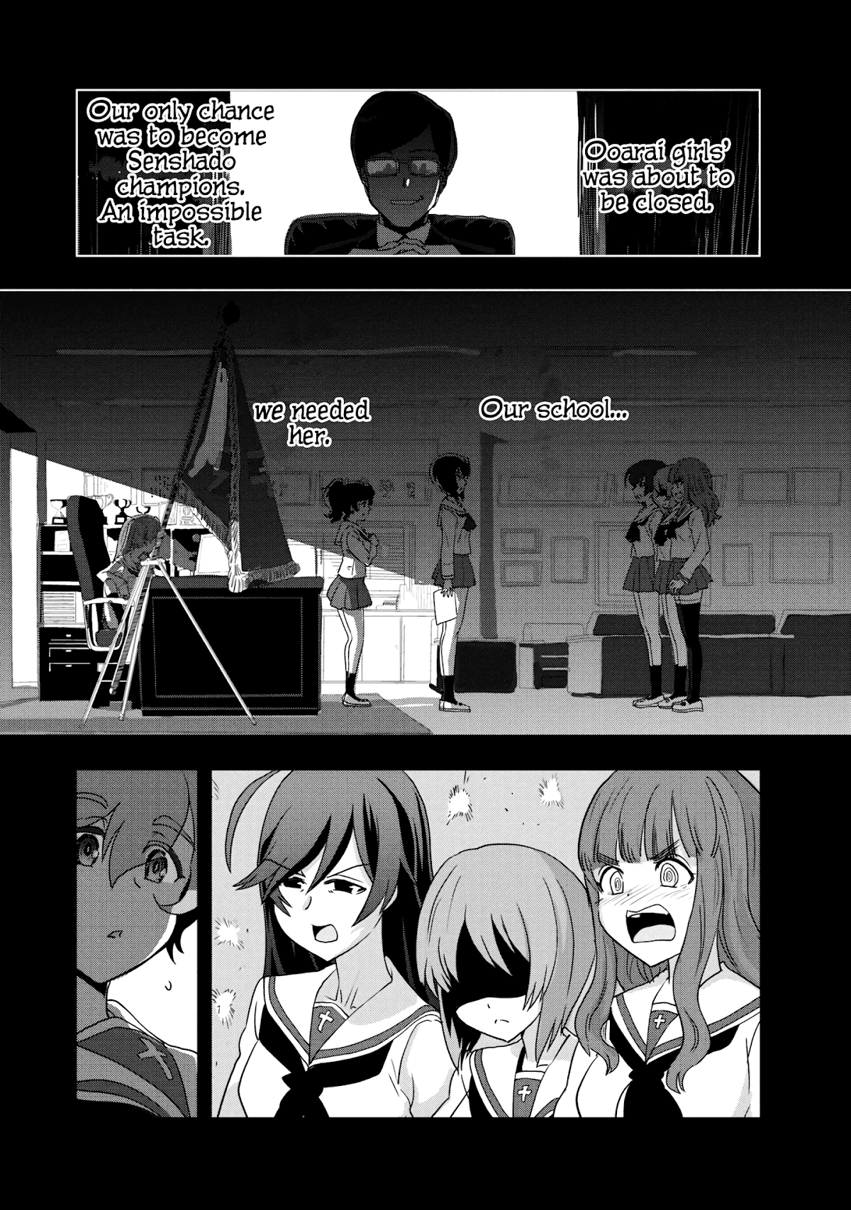 Girls & Panzer - Ribbon no Musha Chapter 54 page 7 - Chapter 54: Infiltrating the Ooarai Girls' Academy Ship (Part 2)