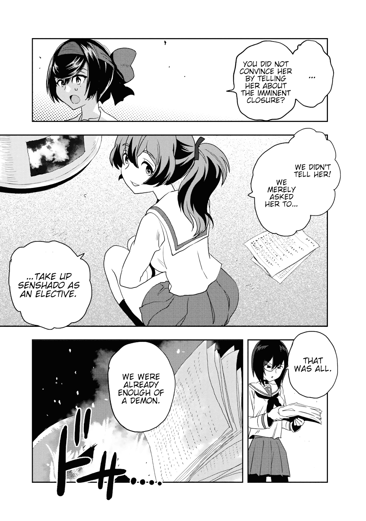 Girls & Panzer - Ribbon no Musha Chapter 54 page 9 - Chapter 54: Infiltrating the Ooarai Girls' Academy Ship (Part 2)