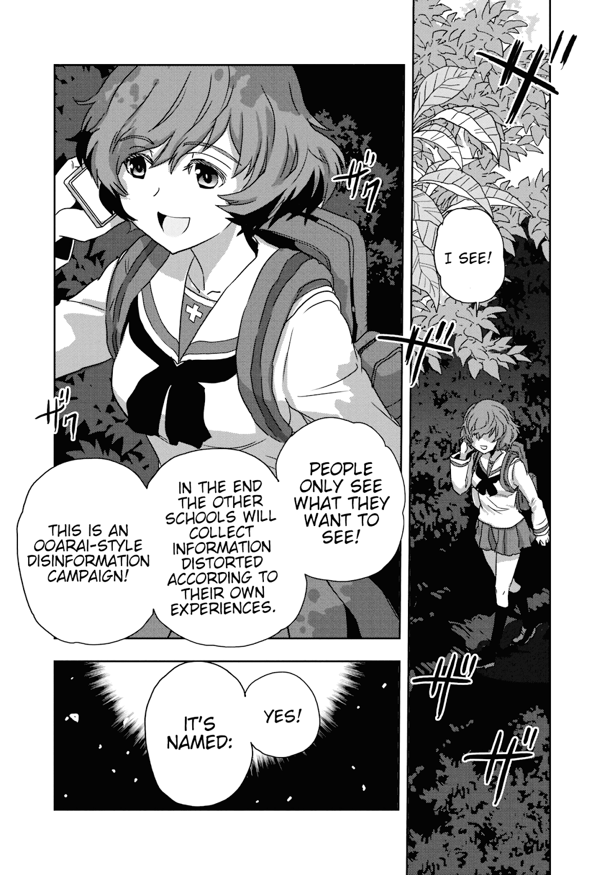 Girls & Panzer - Ribbon no Musha Chapter 55 page 21 - Chapter 55: Infiltrating the Ooarai Girls' Academy Ship (Part 3)