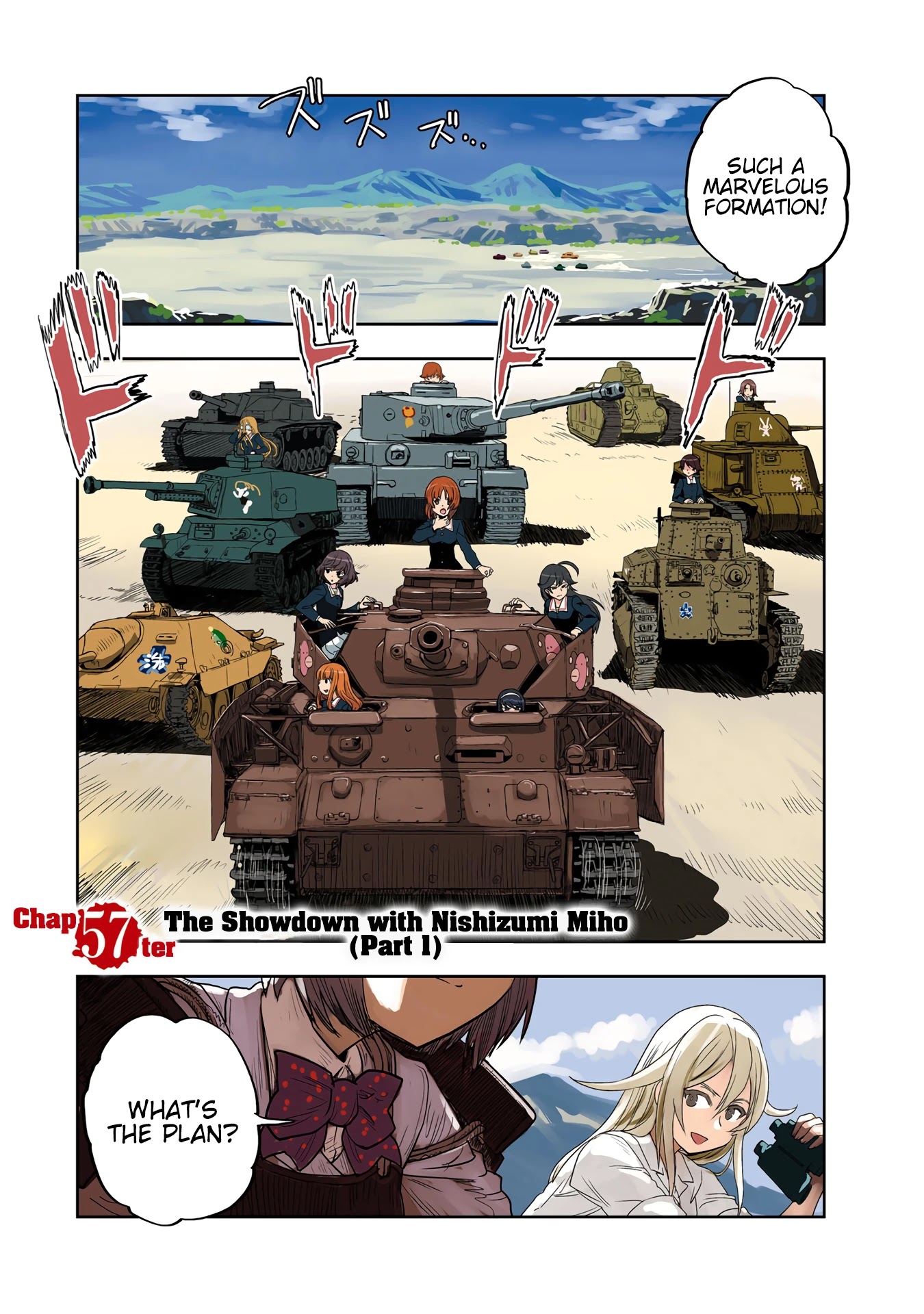 Girls & Panzer - Ribbon no Musha Chapter 57 page 2 - Chapter 57: The Showdown with Nishizumi Miho (Part 1)