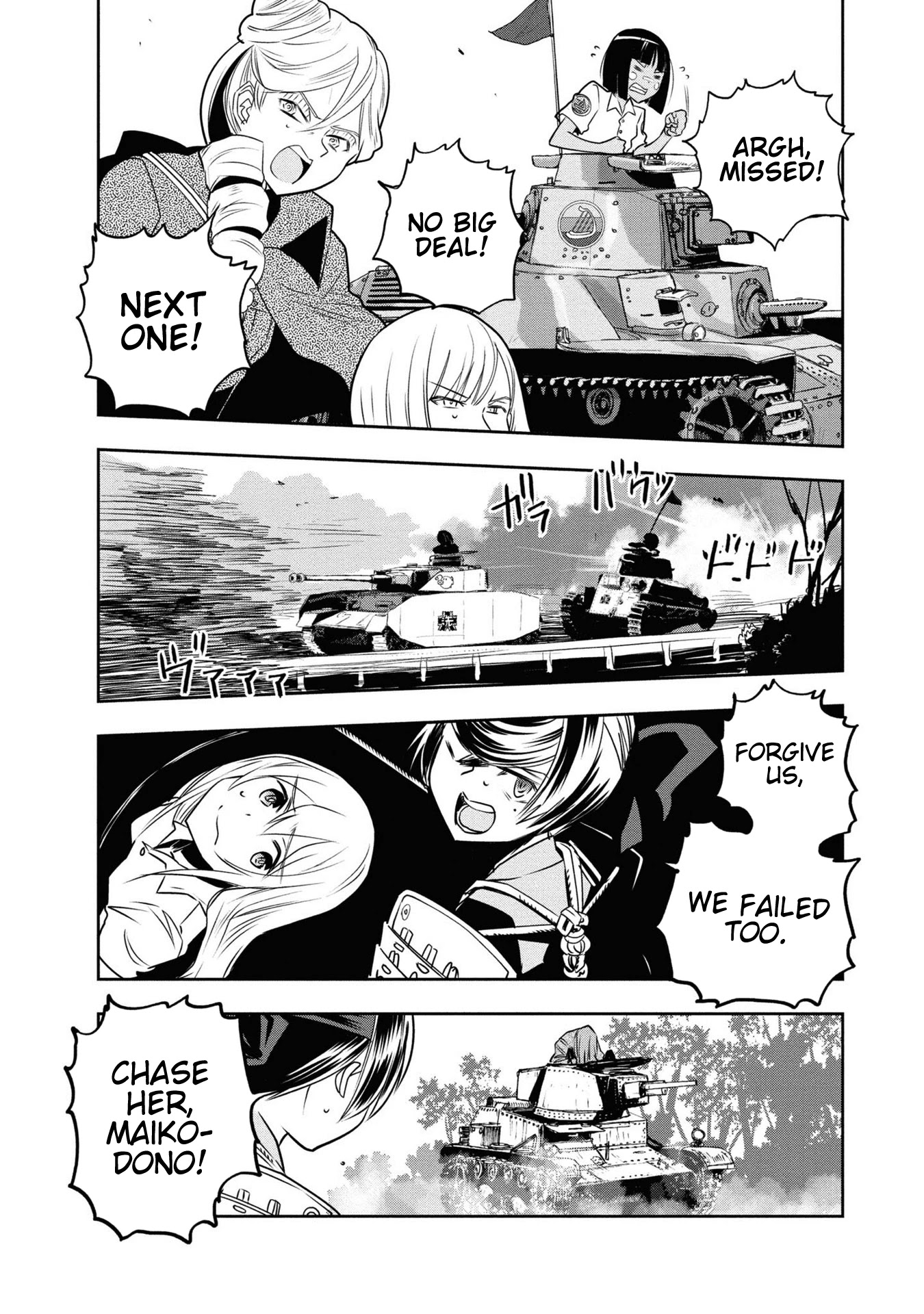 Girls & Panzer - Ribbon no Musha Chapter 62 page 12 - Chapter 62: The Showdown with Nishizumi Miho (Part 6)