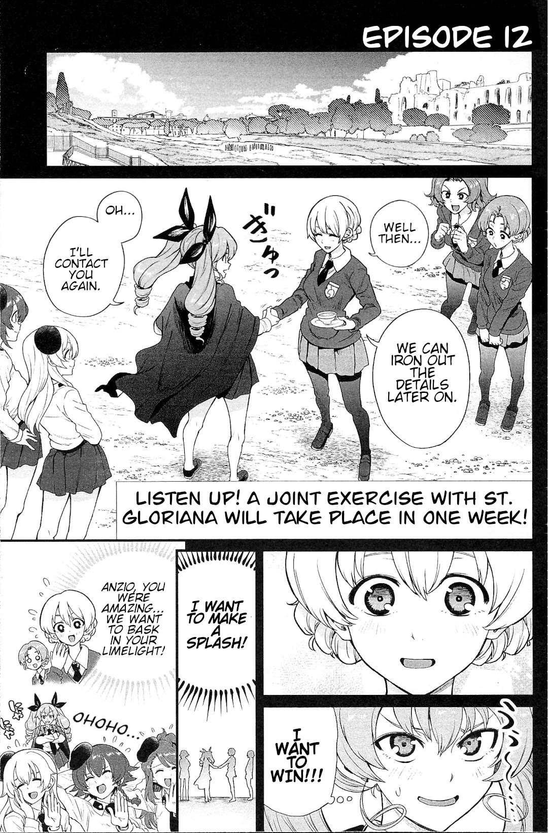 Girls und Panzer: Avanti! Anzio Koukou Chapter 12 page 1 - Chapter 12: Chapter 12