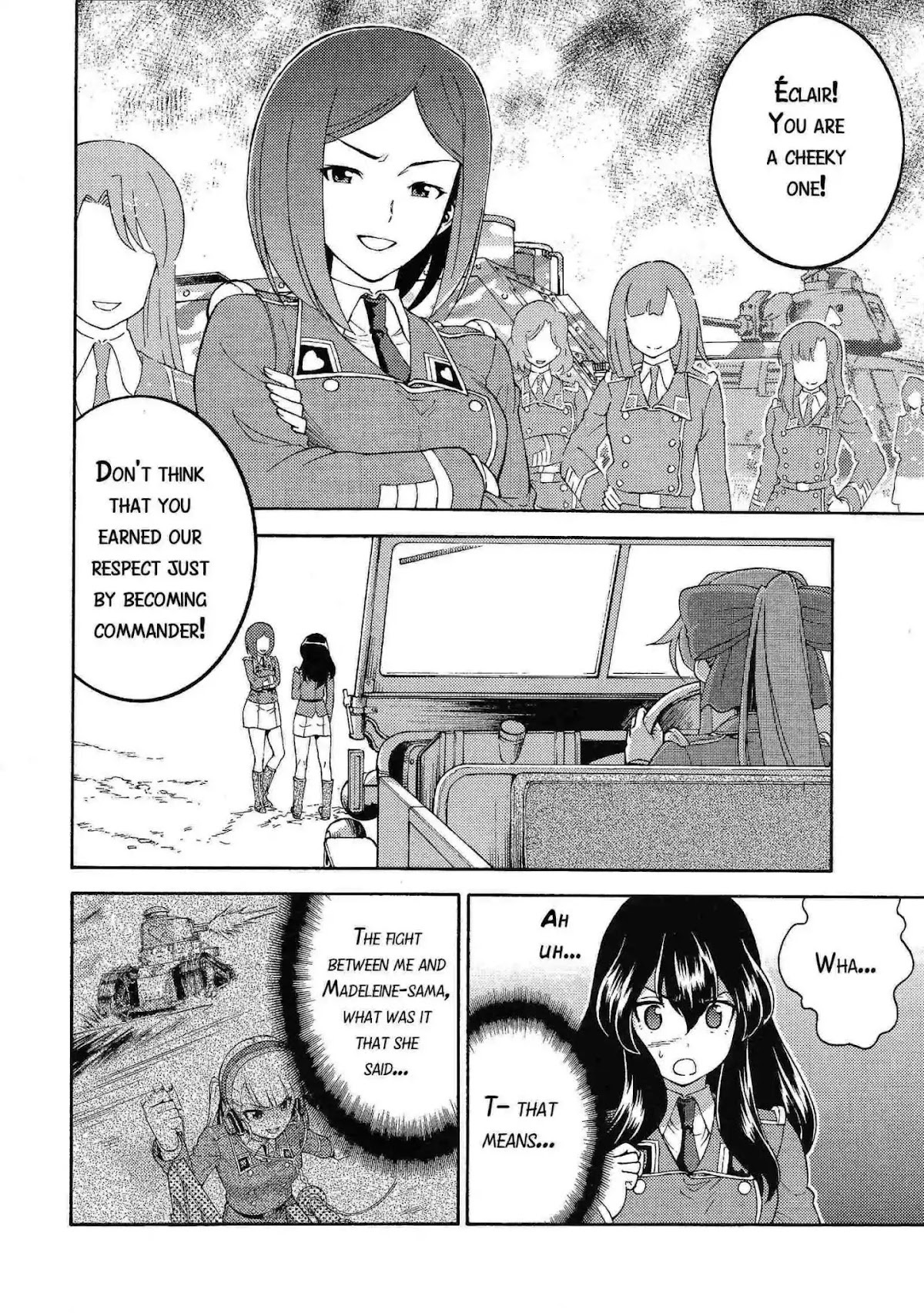 GIRLS und PANZER - Gekitou! Maginot-sen desu!! Chapter 4.5 page 15 - Chapter 4.5: Madeleine's Speech