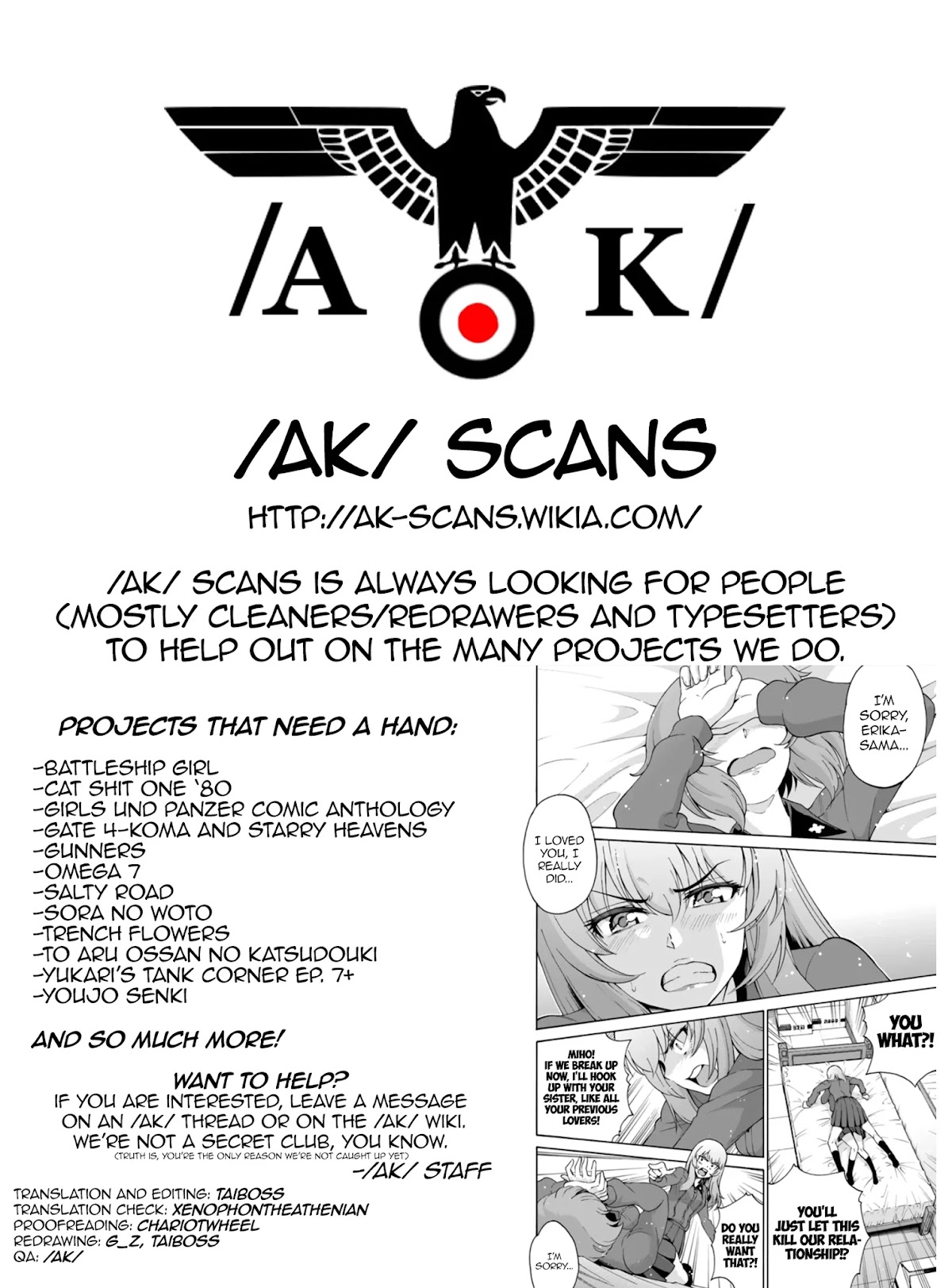 GIRLS und PANZER - phase.ERIKA Chapter 12 page 17 - Chapter 12: We are Kuromorimine [END]