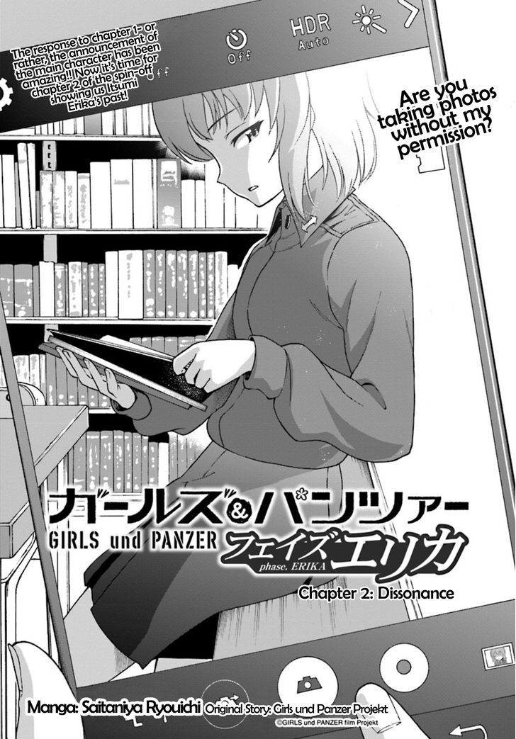 GIRLS und PANZER - phase.ERIKA Chapter 2 page 1 - Chapter 2 : Dissonance