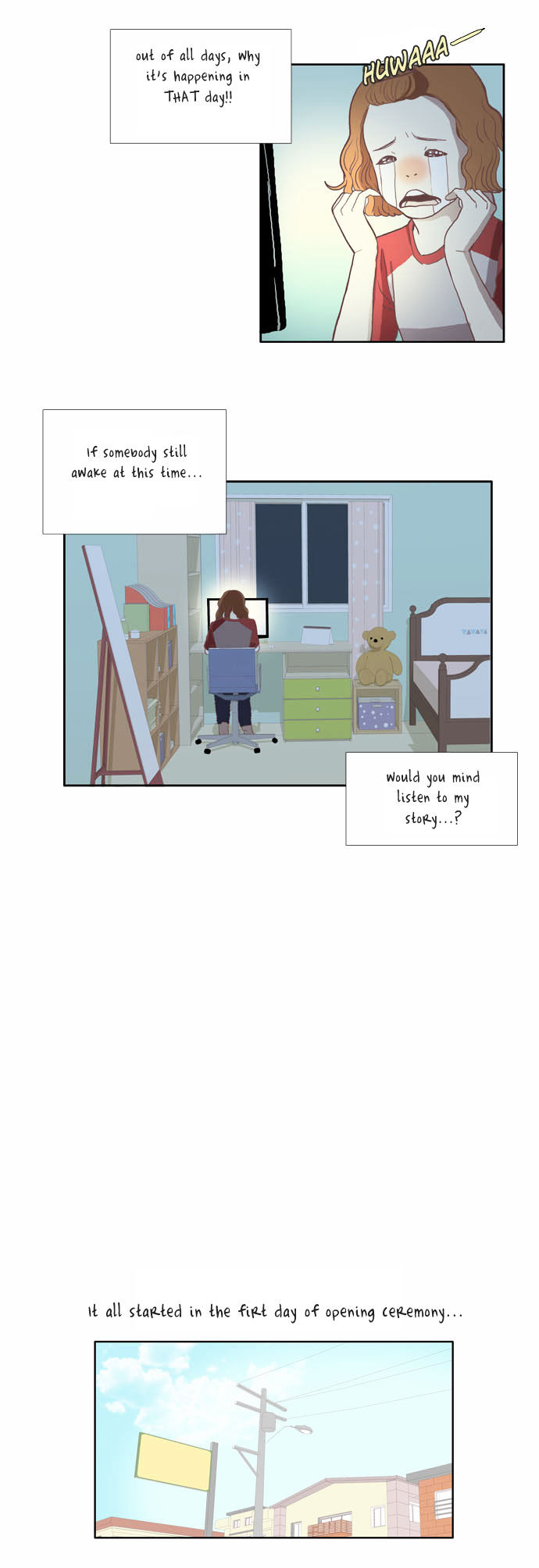 Girl's World Chapter 1 page 3 - Chapter 1 : opening ceremony