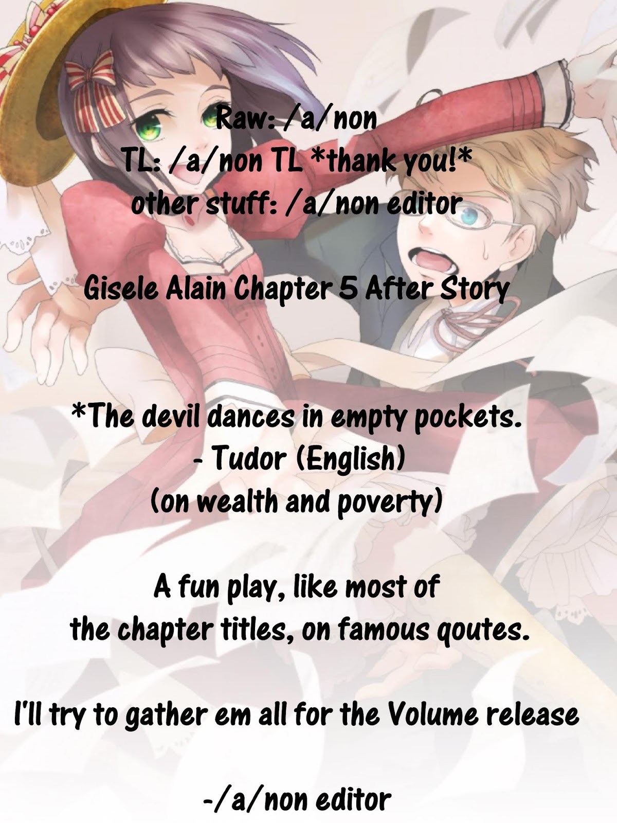 Gisele Alain Chapter 0.2 page 1 - Chapter extra v2 : A Devil Dances in the Sky's Pocket?