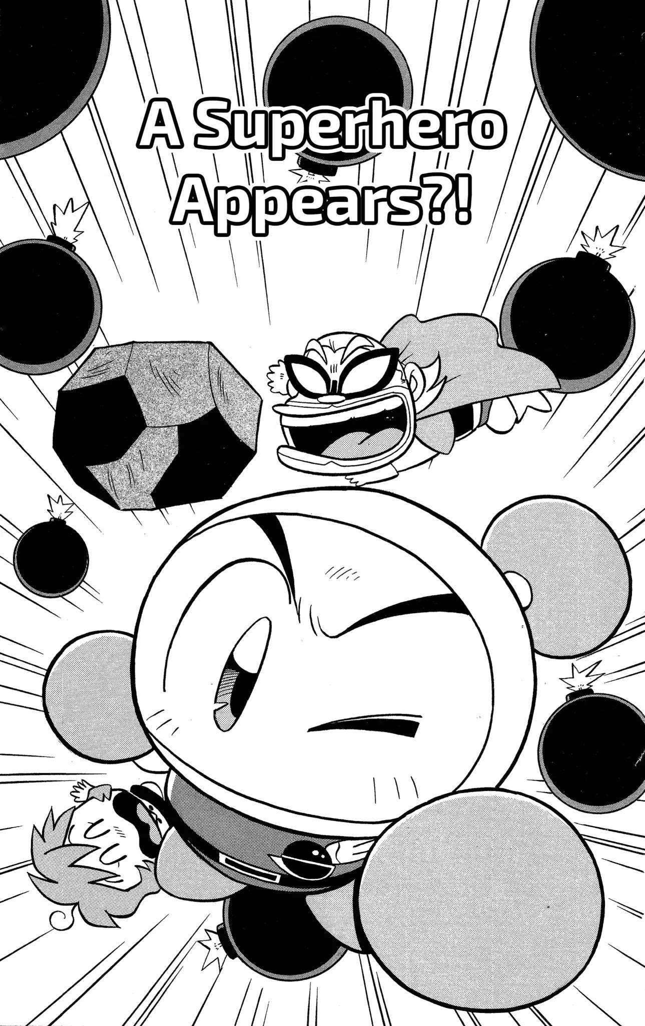 Go For It!! Bomberman Jetters Chapter 2 page 1 - Chapter 2: A Superhero Appears?!