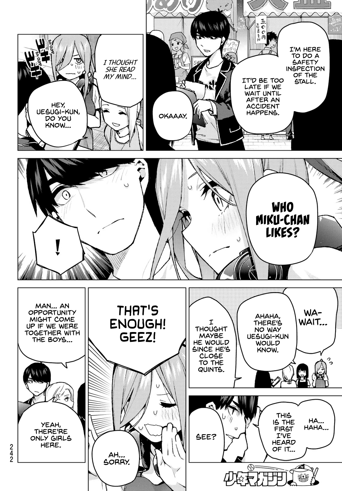 Go-Toubun no Hanayome Chapter 105 page 6 - Chapter 105: The Last Festival - Miku’s Side ①