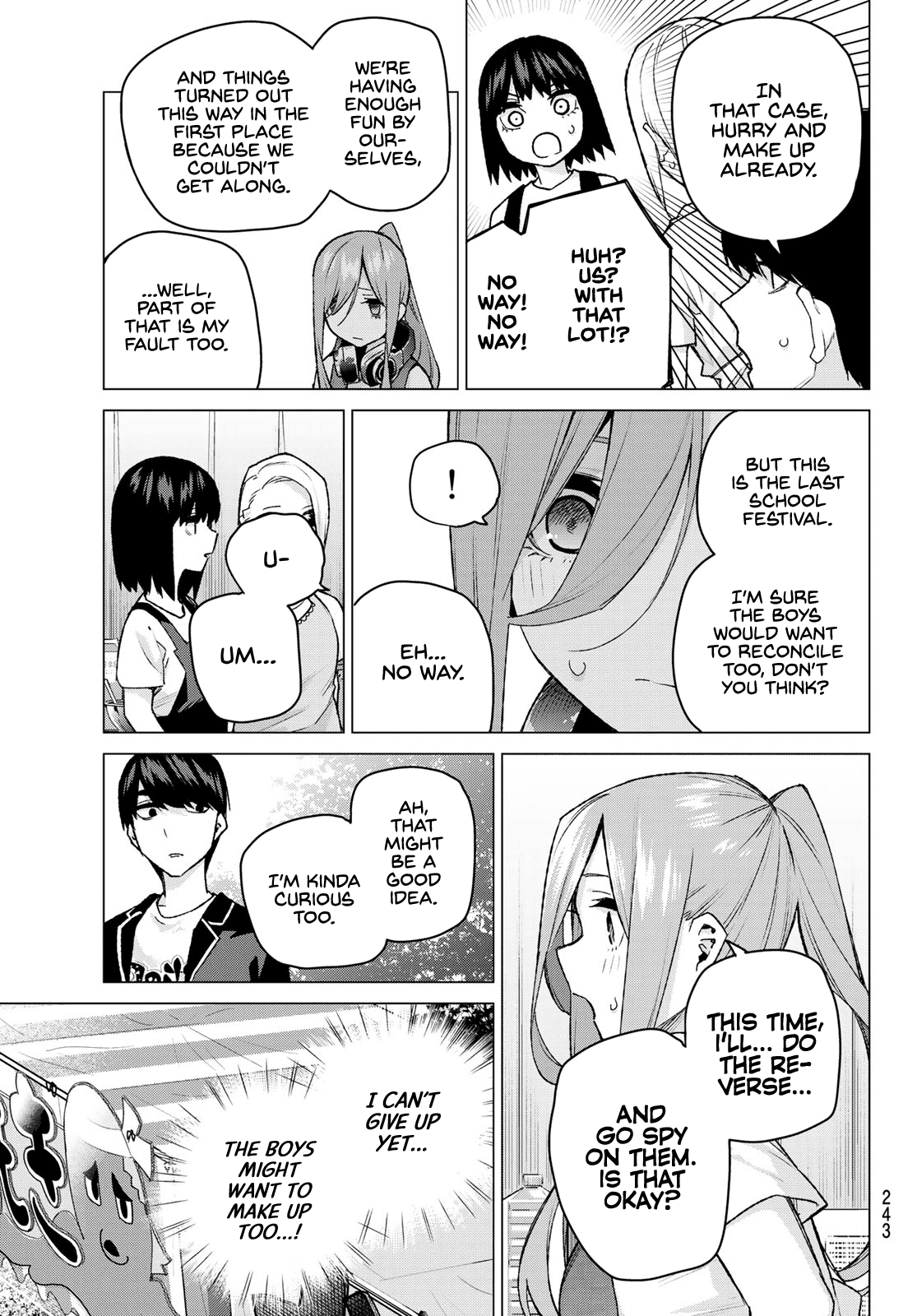 Go-Toubun no Hanayome Chapter 105 page 7 - Chapter 105: The Last Festival - Miku’s Side ①