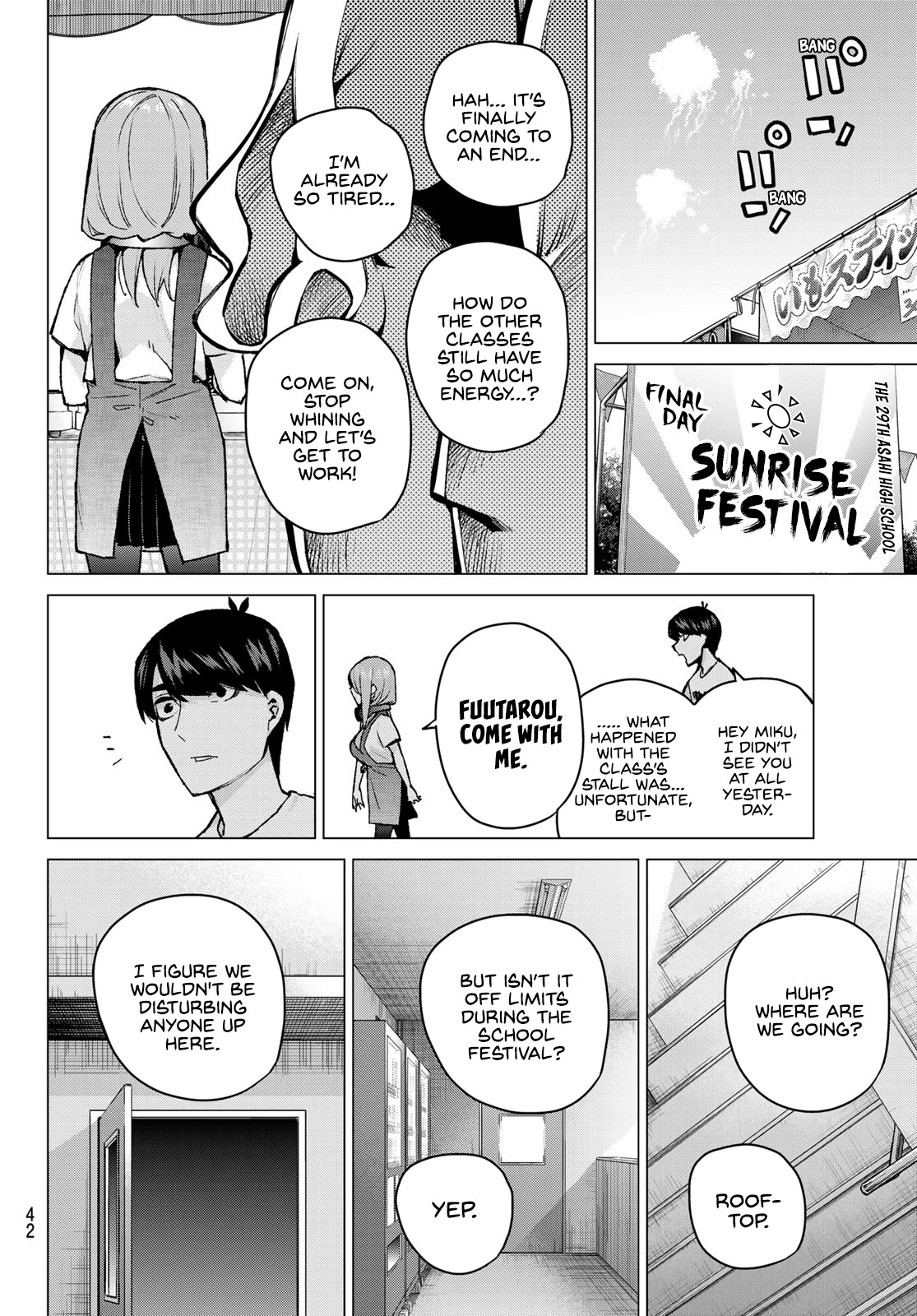Go-Toubun no Hanayome Chapter 106 page 6 - Chapter 106: The Last Festival - Miku’s Side ②