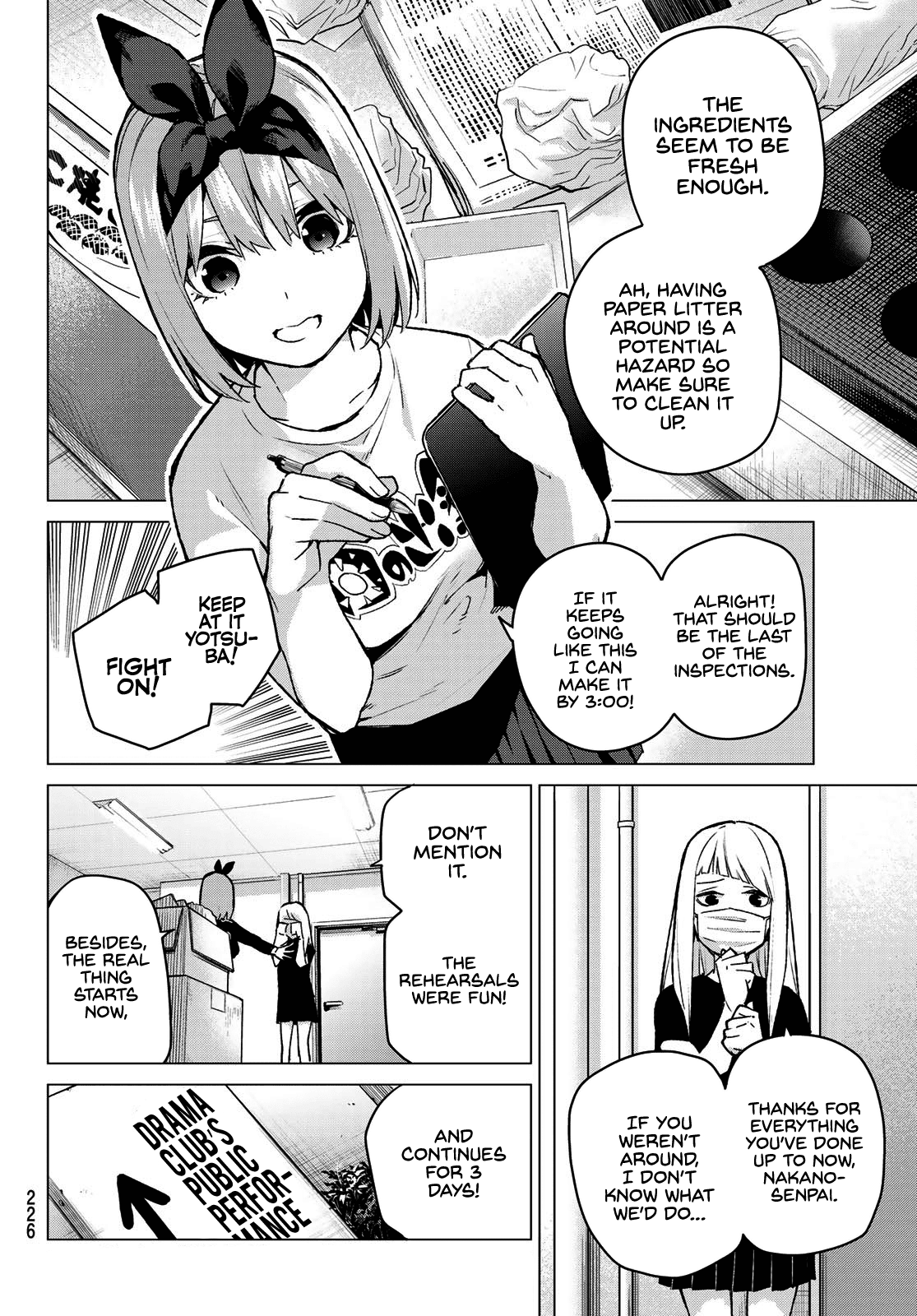 Go-Toubun no Hanayome Chapter 107 page 2 - Chapter 107: The Last Festival - Yotsuba’s Side ①