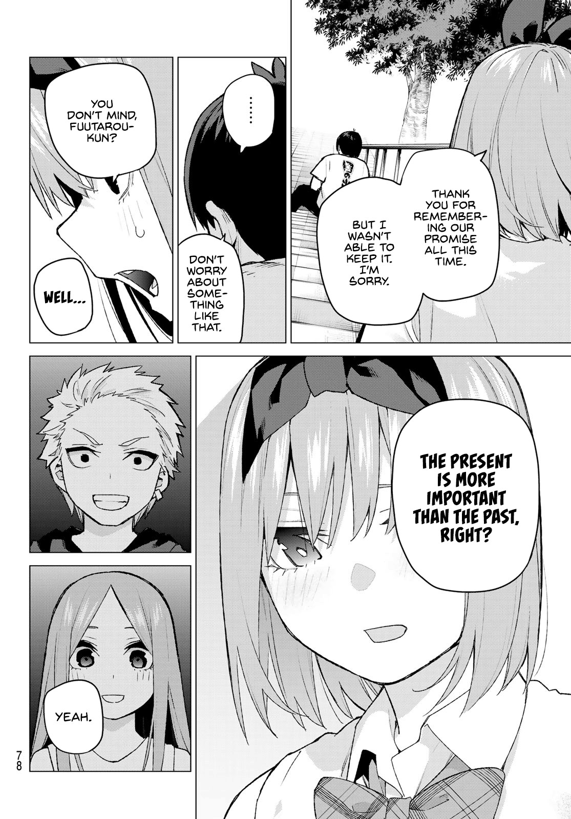 Go-Toubun no Hanayome Chapter 108 page 14 - Chapter 108: The Last Festival - Yotsuba’s Side ②