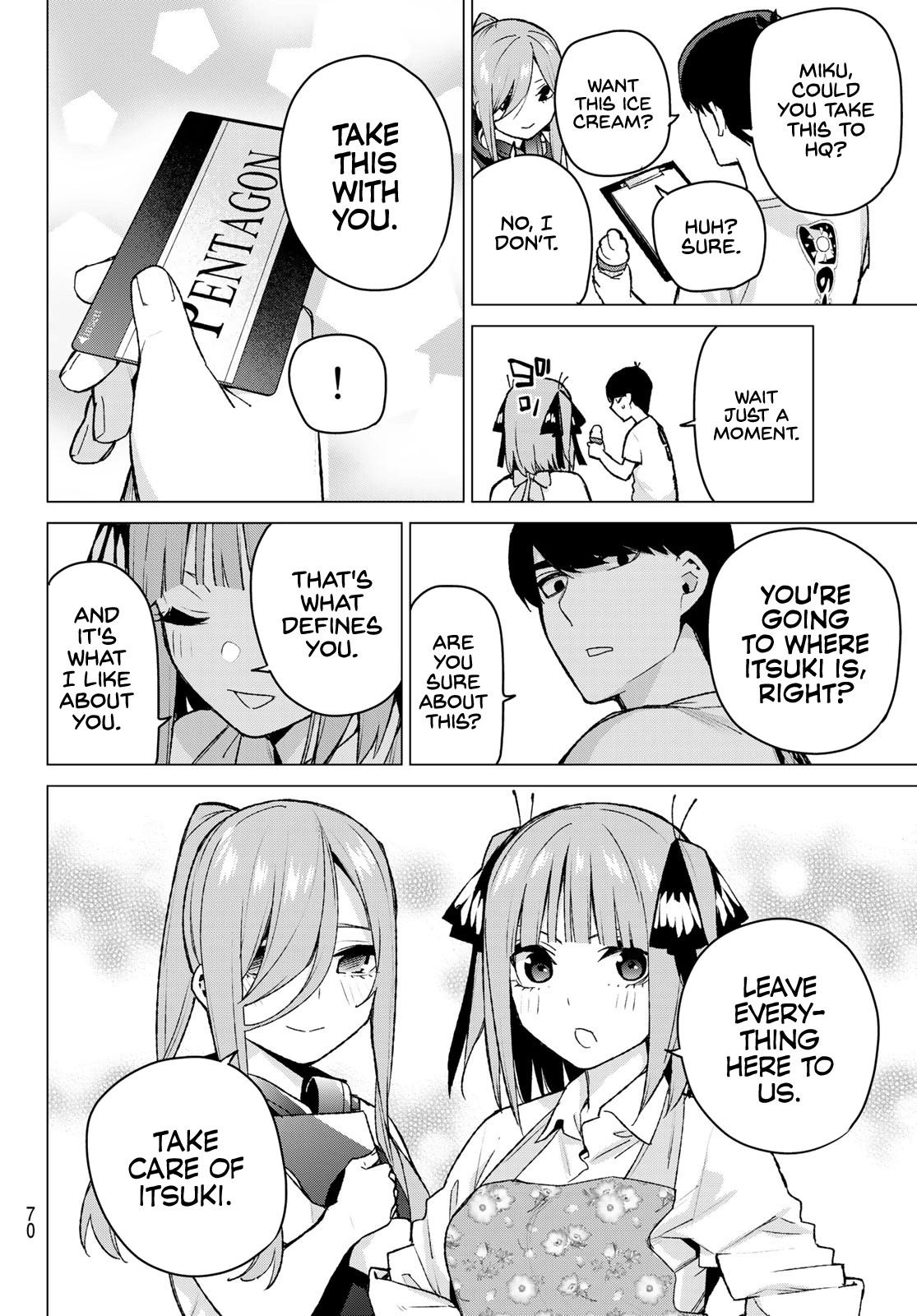Go-Toubun no Hanayome Chapter 110 page 10 - Chapter 110: The Last Festival - Itsuki's Side ②