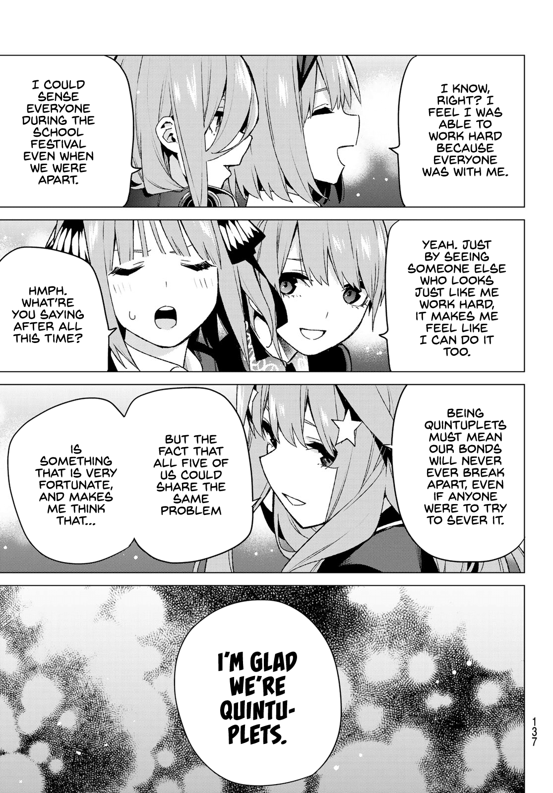 Go-Toubun no Hanayome Chapter 112 page 11 - Chapter 112: The Last Festival - The Quintuplets' Side