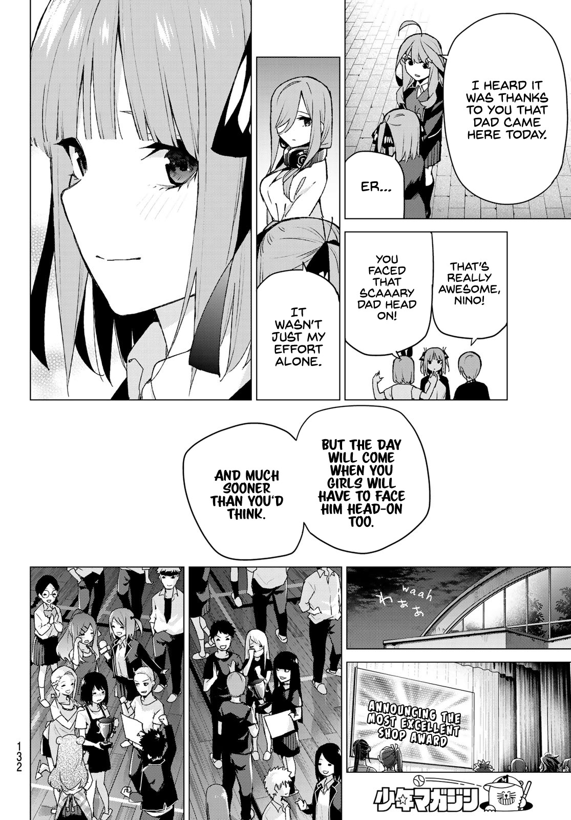 Go-Toubun no Hanayome Chapter 112 page 6 - Chapter 112: The Last Festival - The Quintuplets' Side