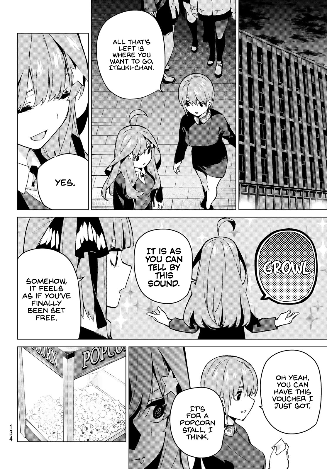 Go-Toubun no Hanayome Chapter 112 page 8 - Chapter 112: The Last Festival - The Quintuplets' Side