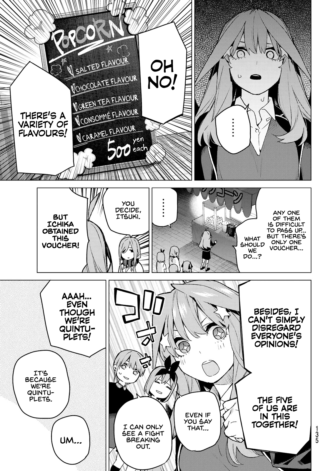 Go-Toubun no Hanayome Chapter 112 page 9 - Chapter 112: The Last Festival - The Quintuplets' Side