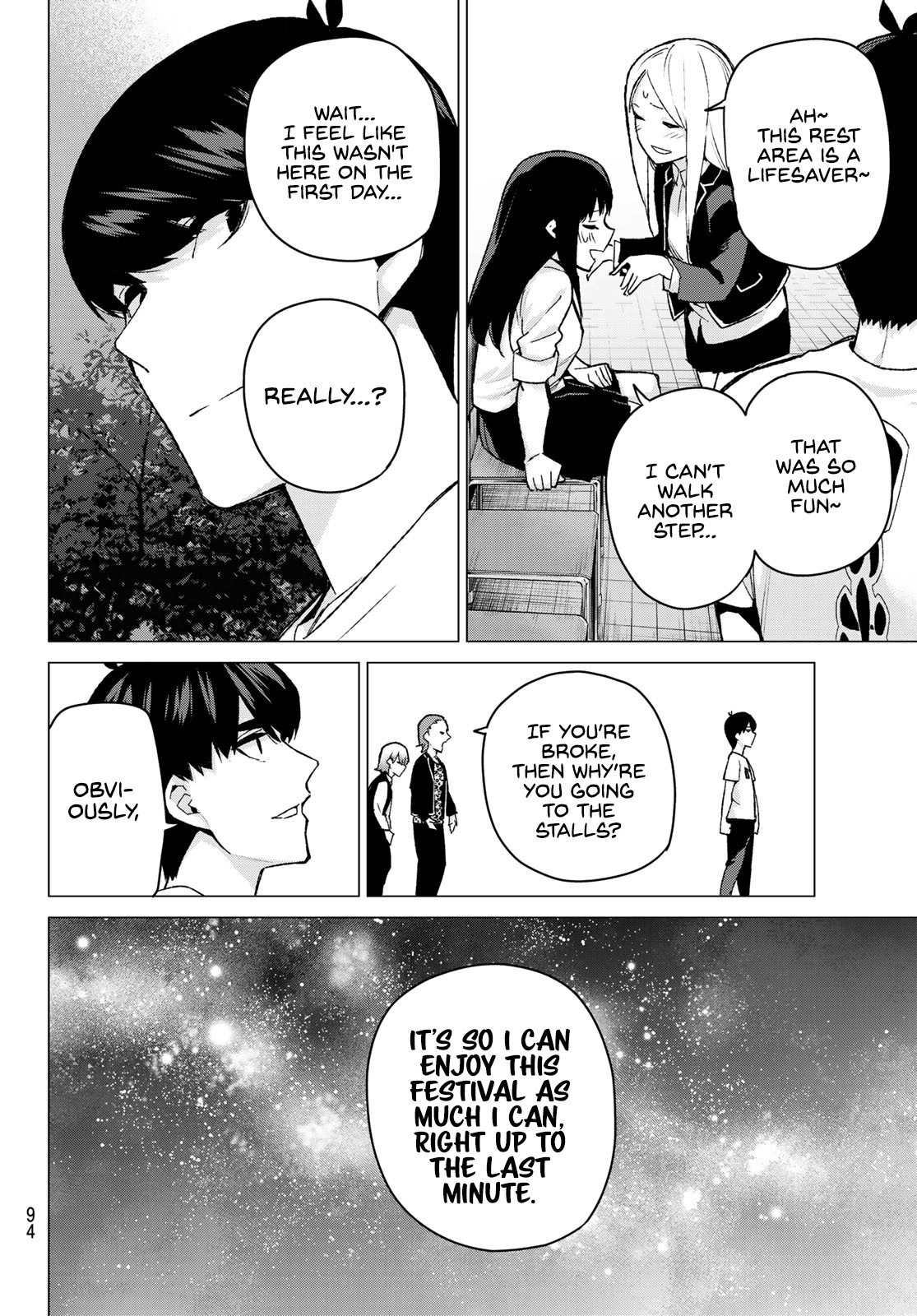 Go-Toubun no Hanayome Chapter 113 page 10 - Chapter 113: The Last Festival - Fuutarou's Side