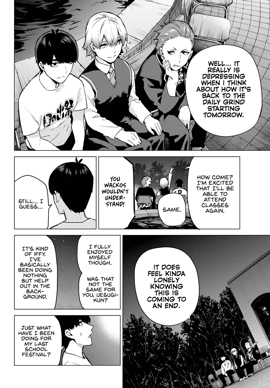 Go-Toubun no Hanayome Chapter 113 page 2 - Chapter 113: The Last Festival - Fuutarou's Side