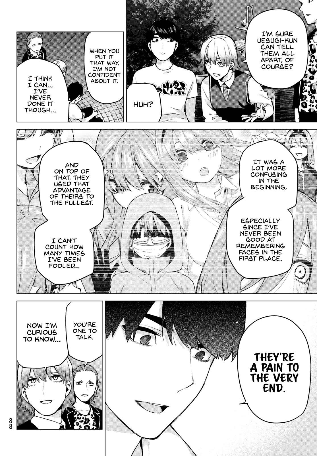 Go-Toubun no Hanayome Chapter 113 page 4 - Chapter 113: The Last Festival - Fuutarou's Side